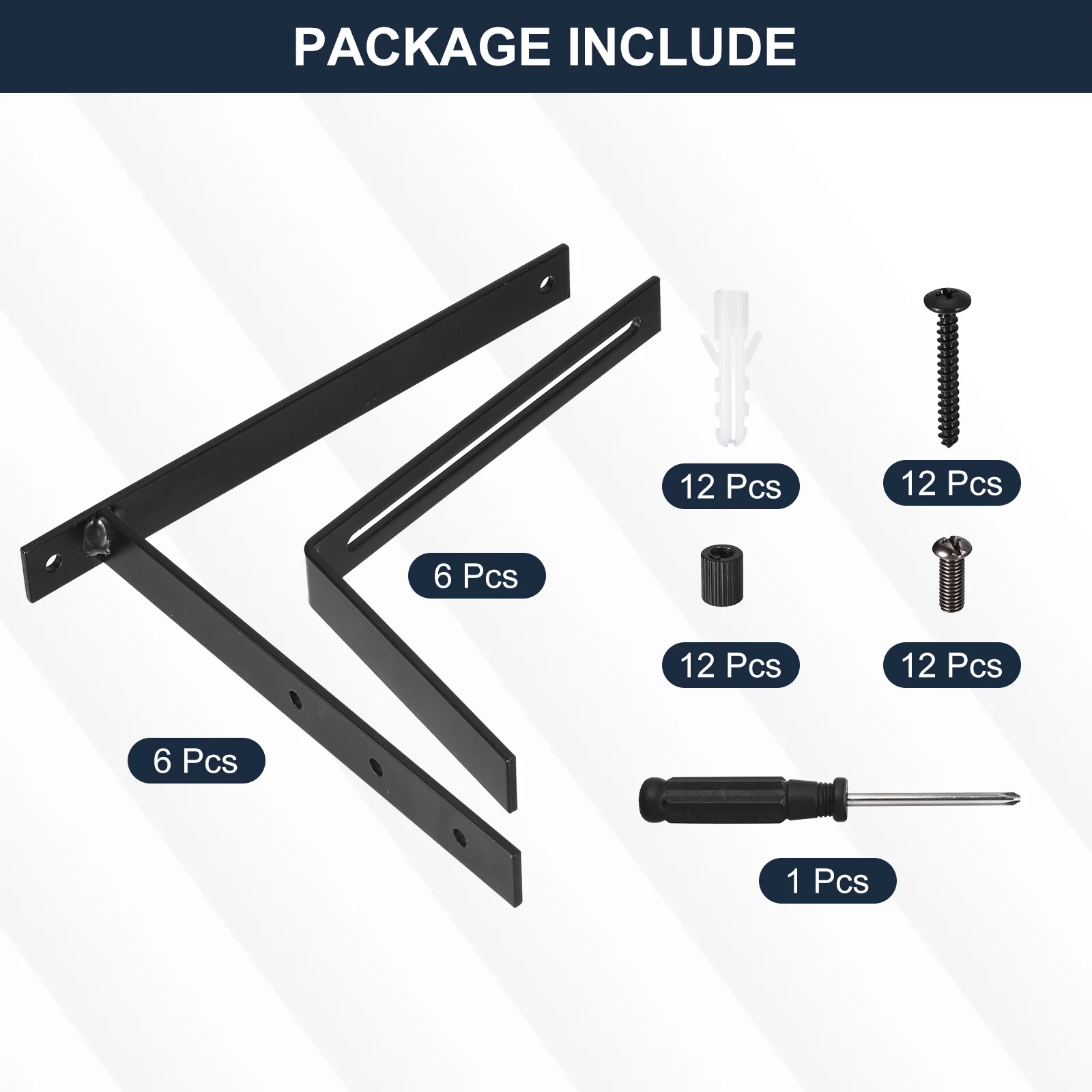 Adjustable Window Planter Box Brackets Universal Window Box Holder, Iron Flower Box Wall Mounting Hooks (6 PCS)