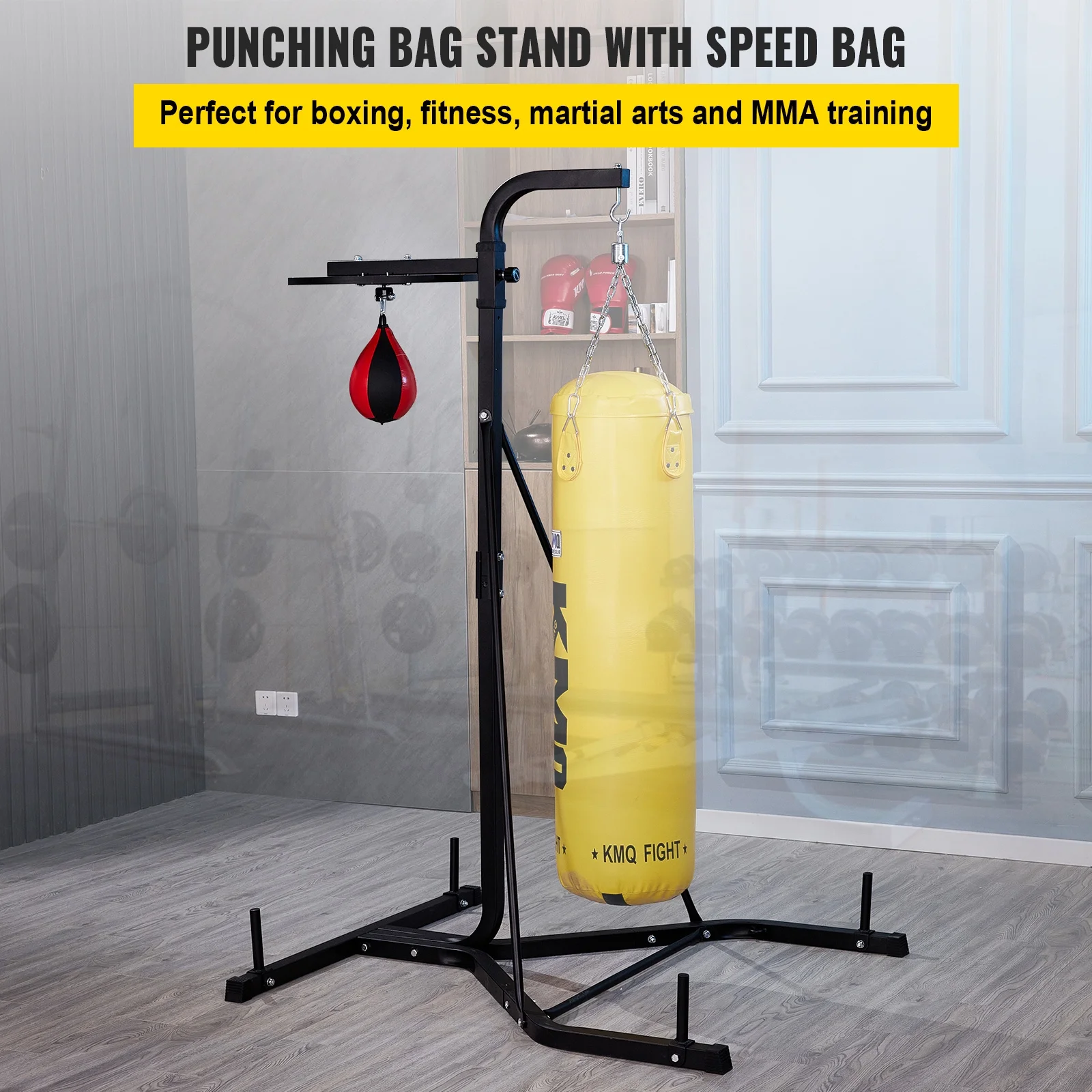 SKYSHALO Free Standing Boxing Bag Stand,Unisex Boxing Set, Punching Ball,Boxing Punching Speed Ball,Boxing Bag with Boxing Rack, Foldable Single Station Heavy Bag Stand