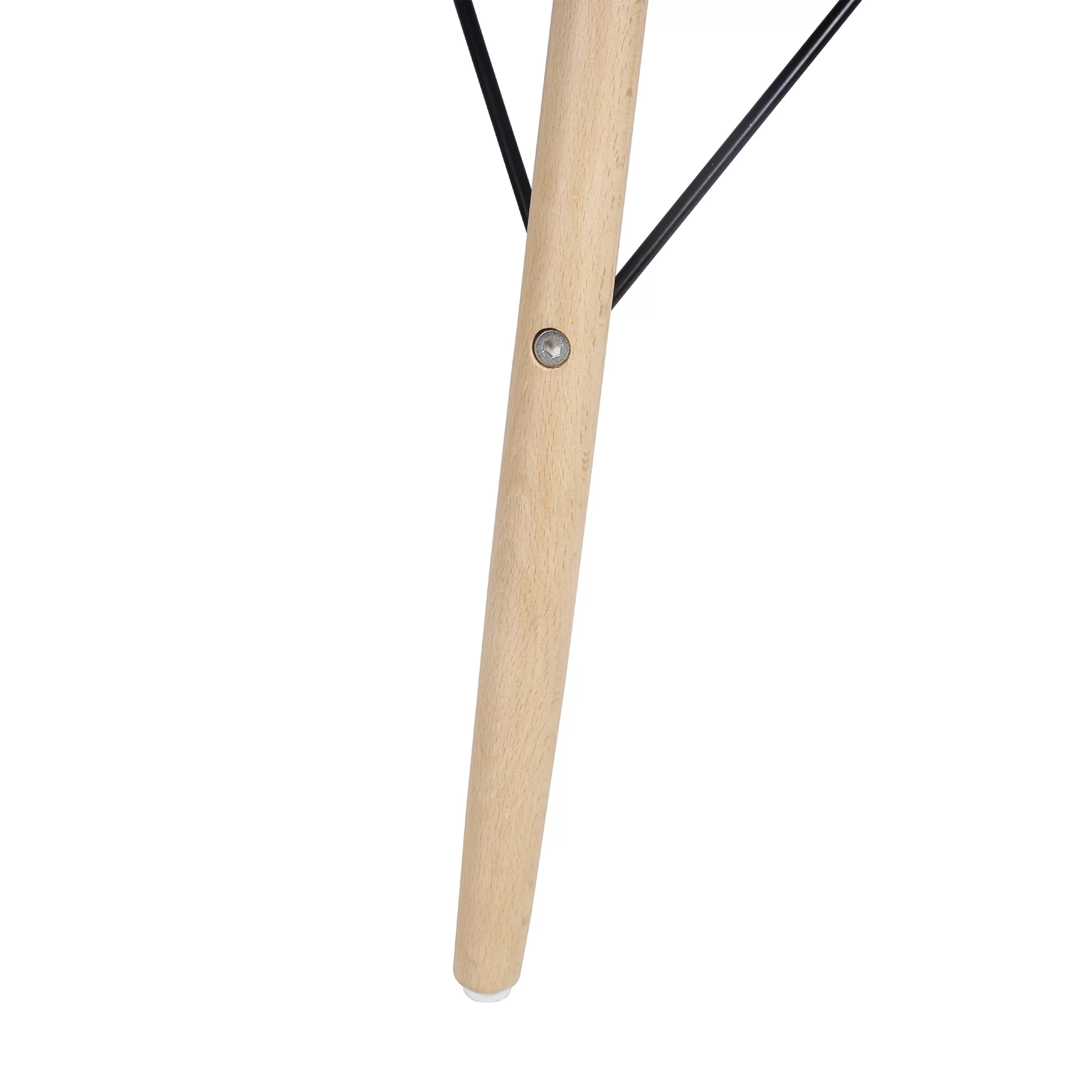 Leejay White Armless Faux Fur Fuzzy Desk Chairs with Wood Legs，Set of 2