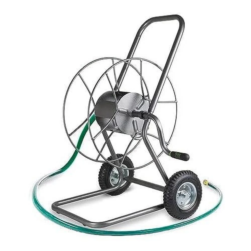 Yard Butler Hose Reel Cart With Wheels Heavy Duty 200 Foot Metal Hose Reel Suitable For Gardens, Lawns And Outdoor - IHT-2EZ