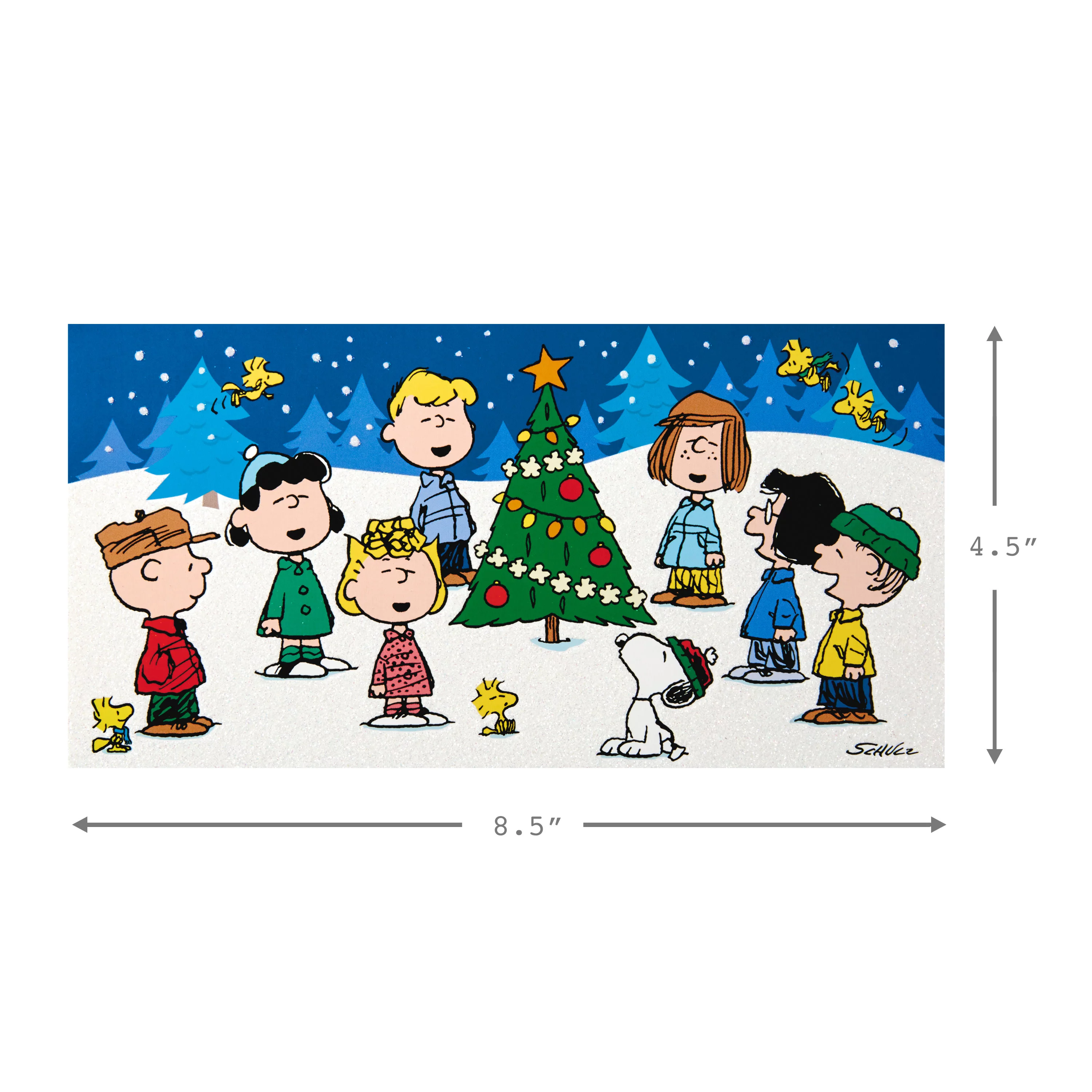 Hallmark Christmas Boxed Cards, Peanuts Gang (16 Cards and 17 Envelopes)