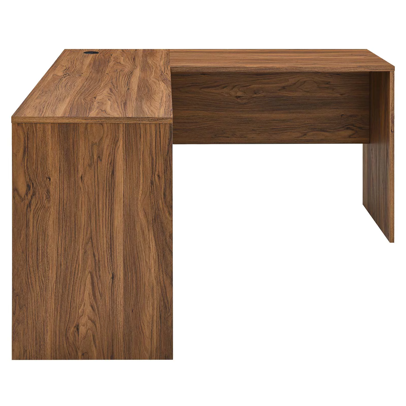 Modway Render Wood Desk and File Cabinet Set in Walnut
