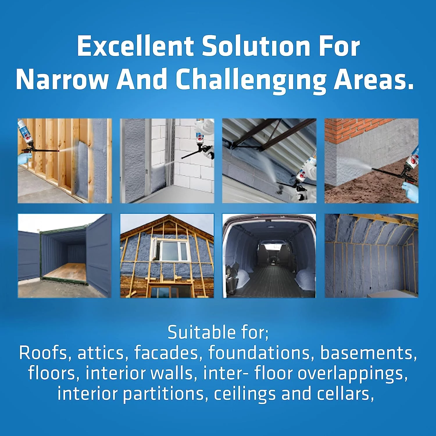 Krakenbond Fastcoat Spray Foam Insulation, 240 Board feet, Closed Cell (12 Pack + Complete Set)