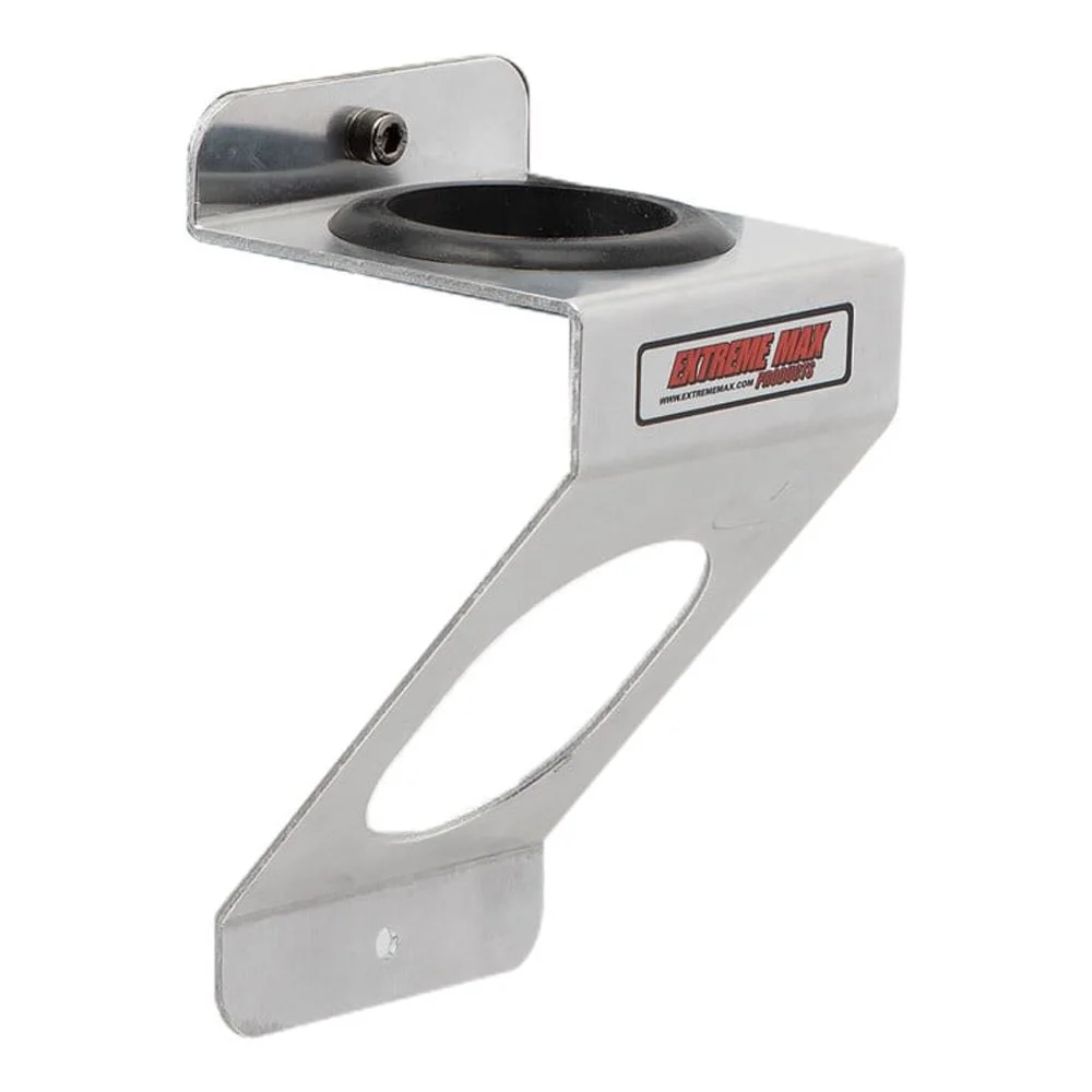 Extreme Max 5001.6308 Wall-Mounted Aluminum Flashlight Holder for Enclosed Race Trailer, Shop, Garage, Storage - Silver