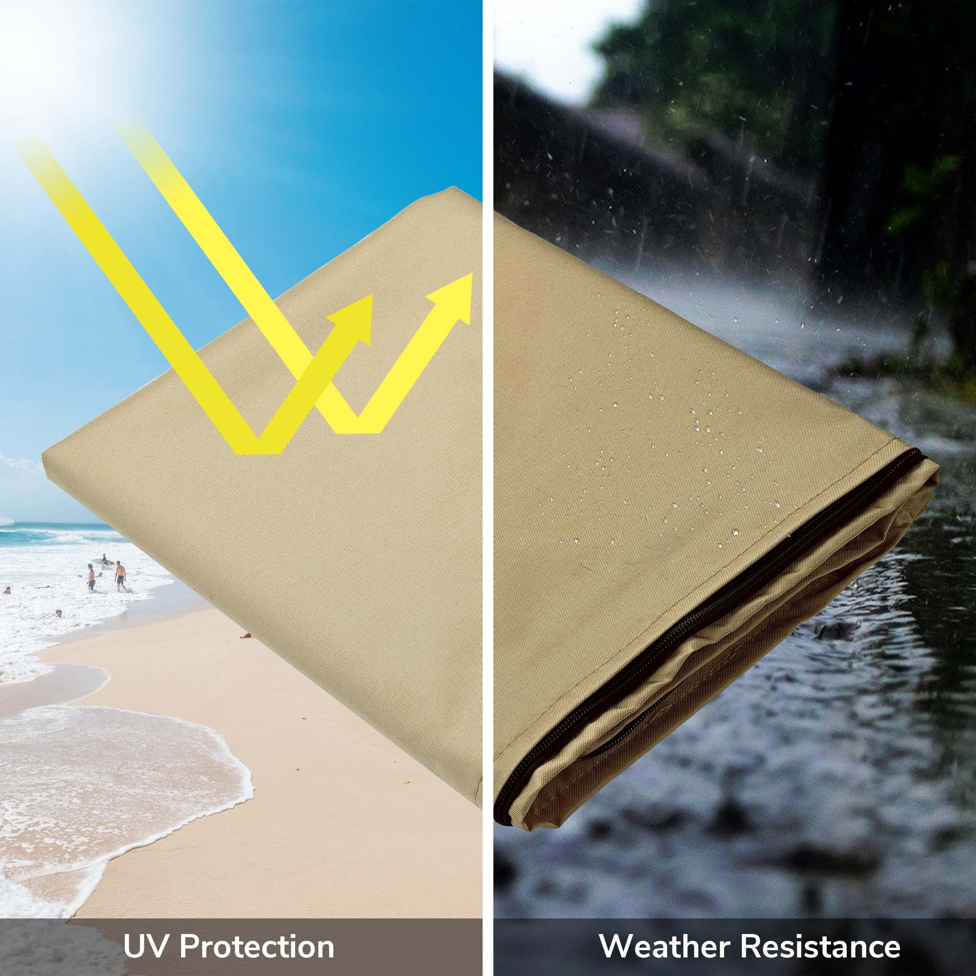 Yescom 9 Ft 3 Tier Patio Umbrella with Protective Cover Solar LED Crank & Tilt Garden