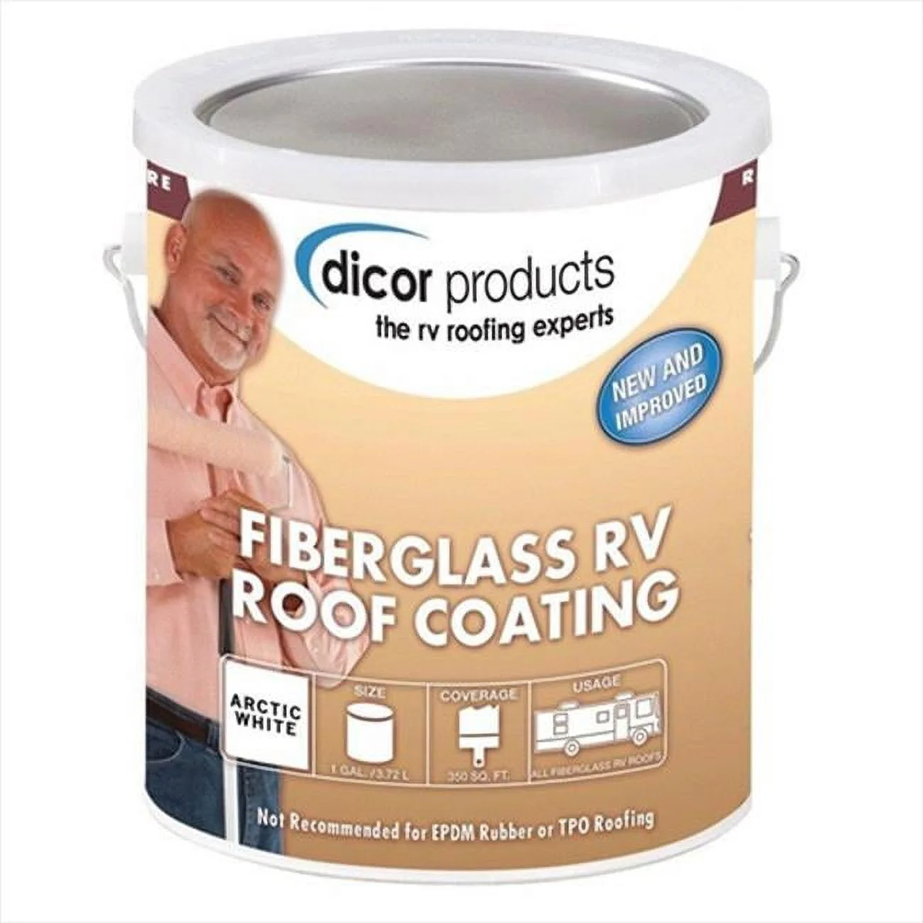 DICOR CORP RPFRC1 1 Gallon Fiberglass RV Roof