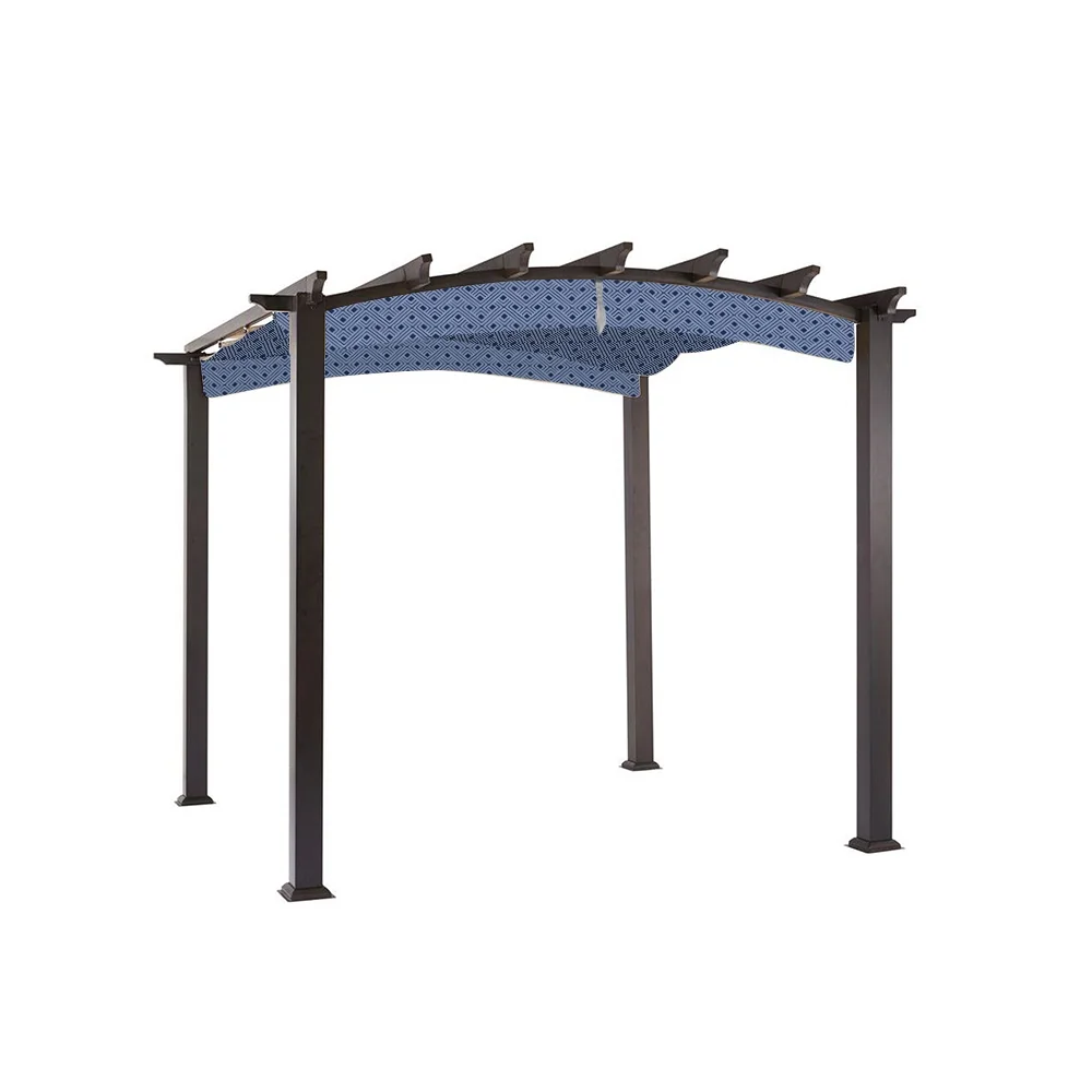 Garden Winds Replacement Canopy Top Cover for the Arched Pergola -Standard 350 - Midnight Trellis