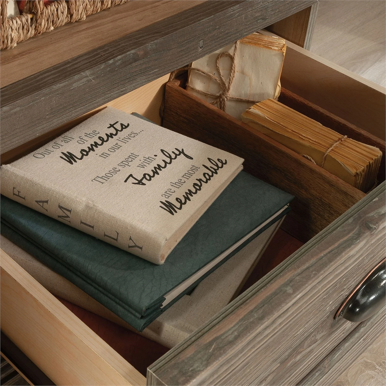 Sauder Sonnet Springs Engineered Wood Bookcase in Pebble Pine