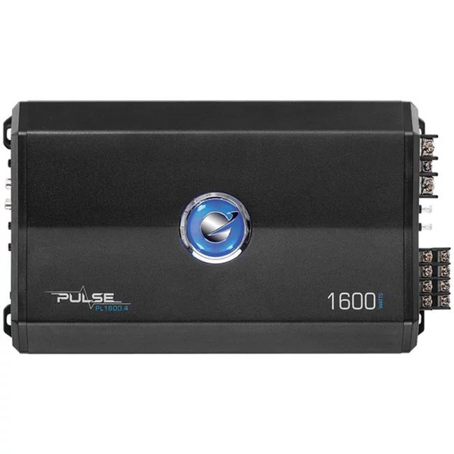 Planet Audio Pulse Series 4-Channel Mosfet Class AB Amp - Black - 1600W Max Power