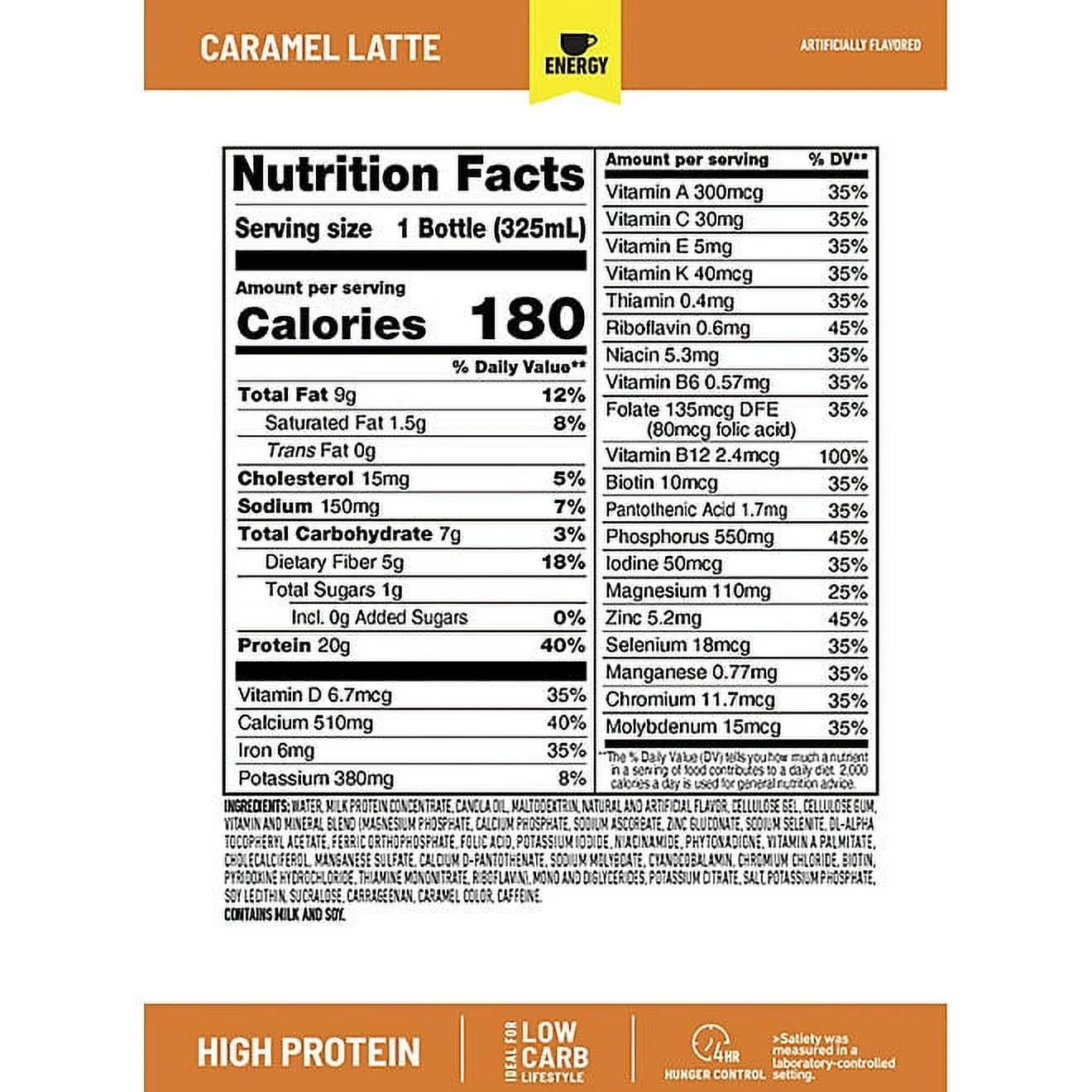 slimfast advanced energy caramel latte meal replacement shakes