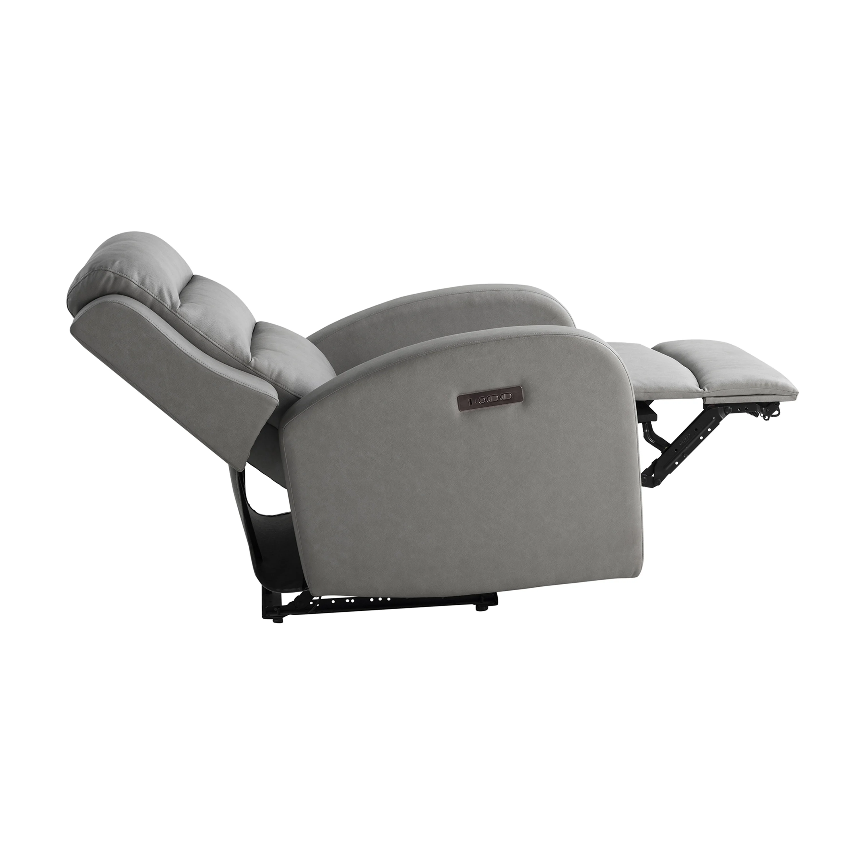 Relax A Lounger Avery Modern Recliner, Grey Faux Leather