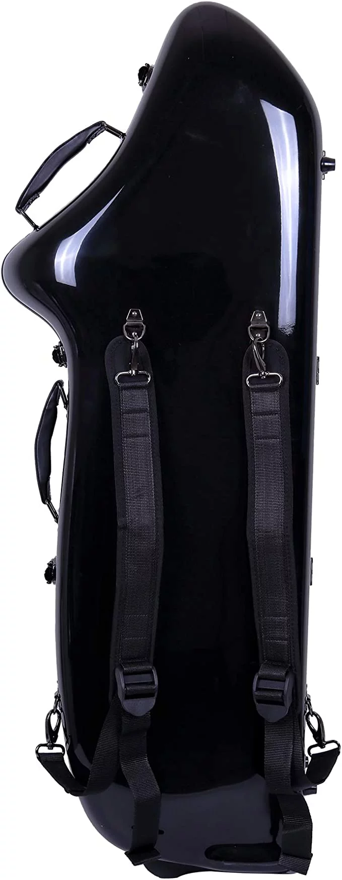 Crossrock Baritone Saxophone Fiberglass Case, Fit Sax with a Range to Low A