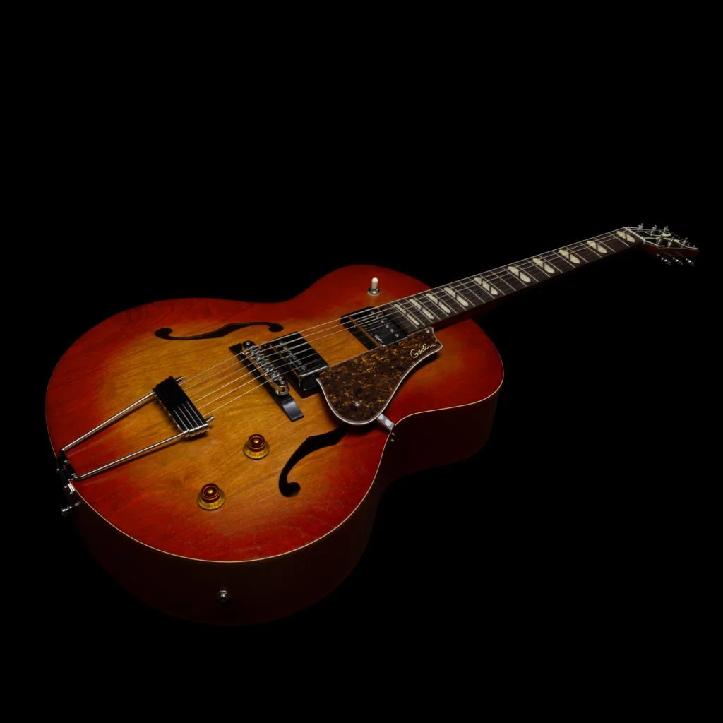 Godin 5th Avenue Jumbo HB Memphis Sun Finish Arch Top Electric Guitar