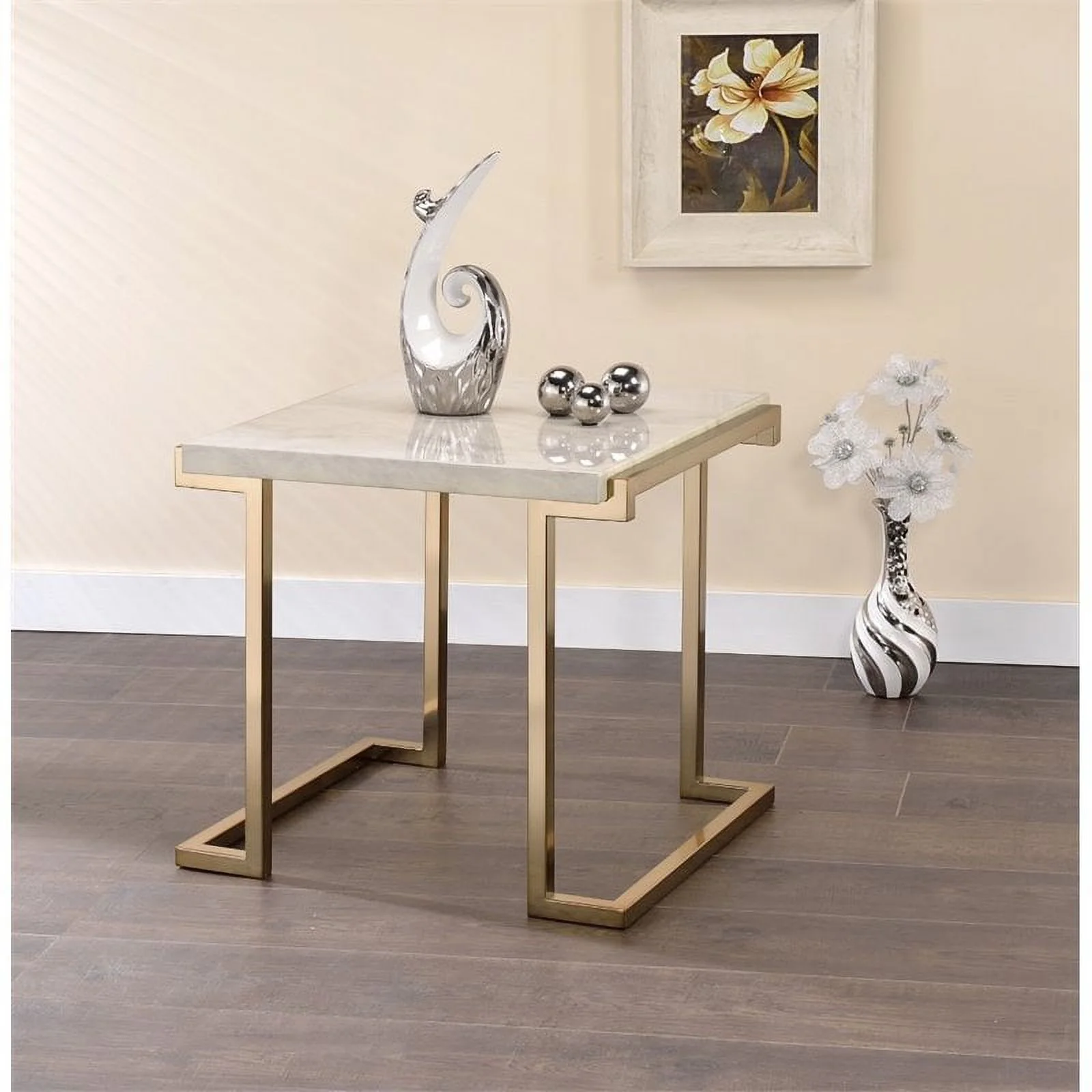 Home Square 2-Piece Furniture Set with Coffee Table and End Table