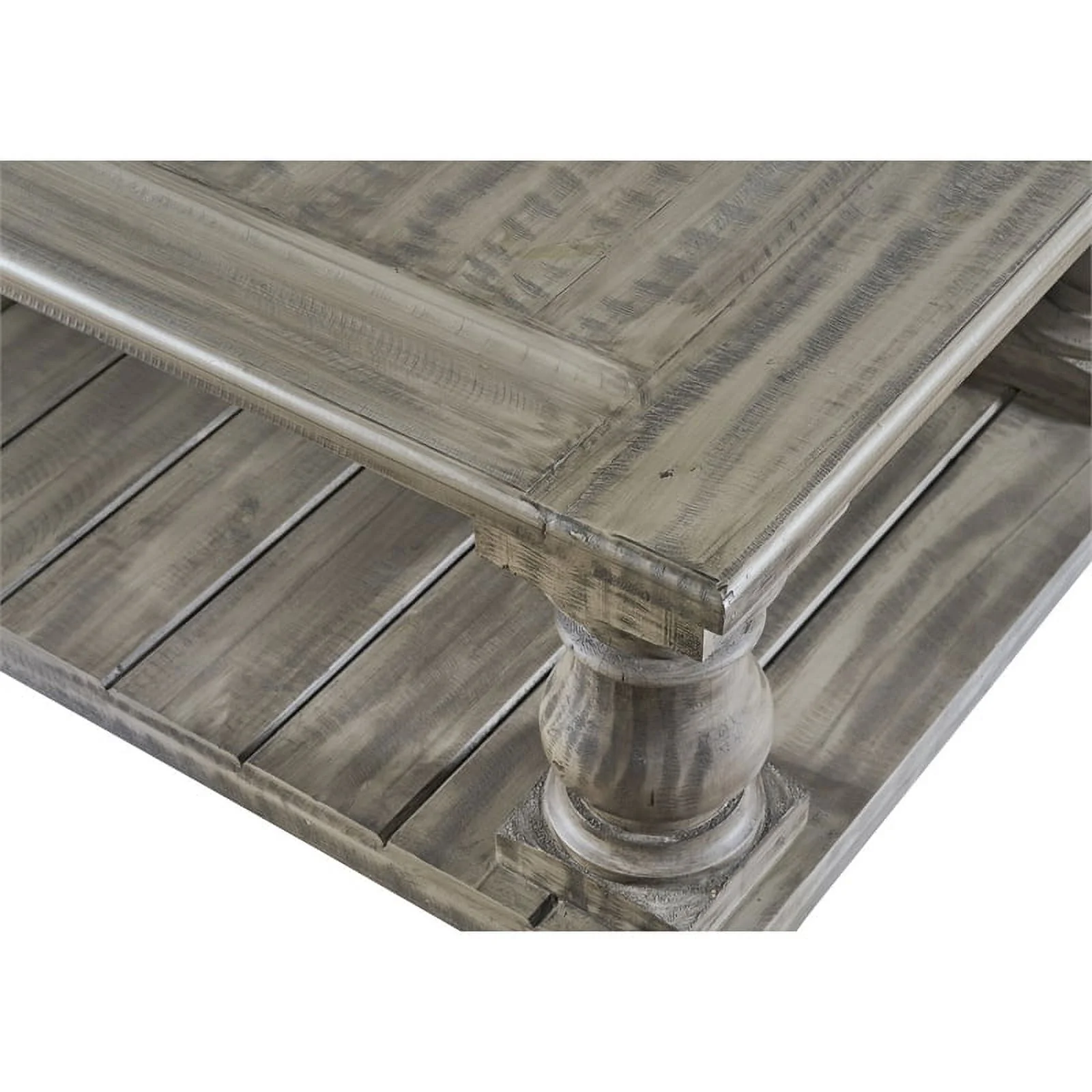 Picket House Furnishings Baxter Four Pedestal Cocktail Table in Gray