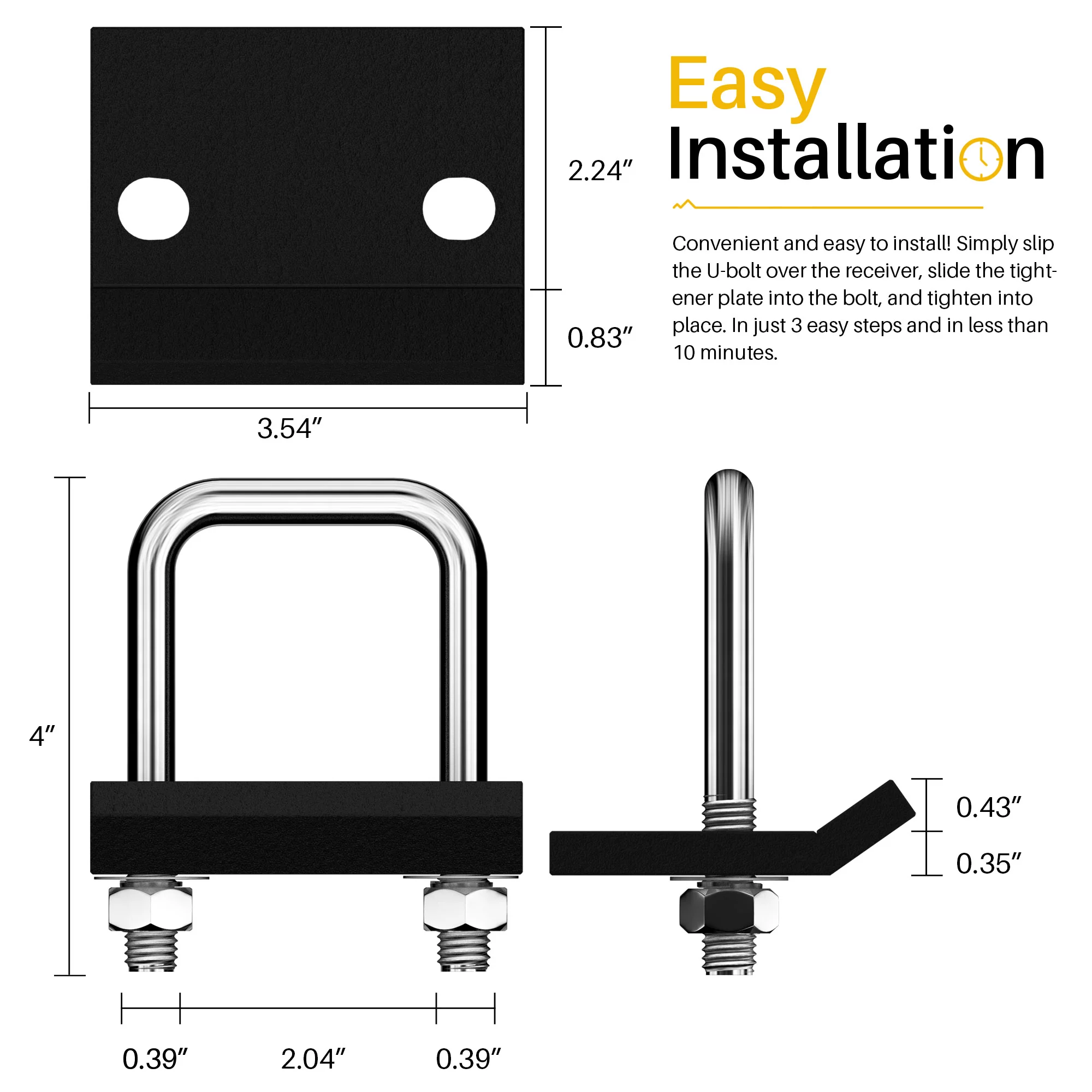 ARKSEN Water Proof Cargo Bag, Cargo Net, Heavy Duty 304 Stainless Steel Hitch Tightener Anti-Rattle Stabilizer, 16FT Ratchet Lashing Straps Combo Set