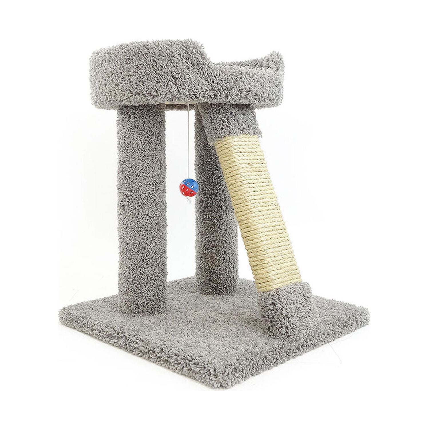 New Cat Condos  Elevated Cat Bed with Toy and Scratcher
