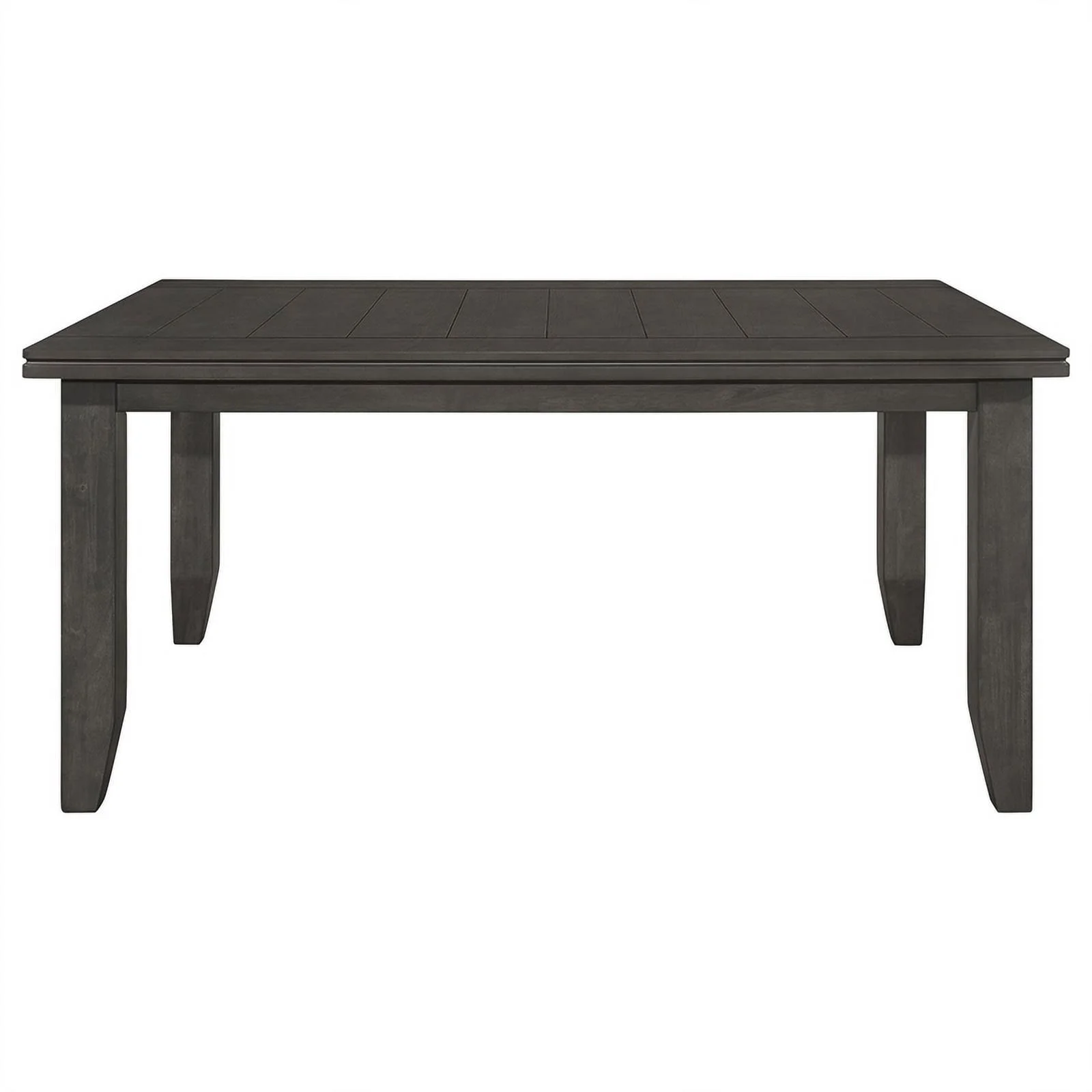 Pemberly Row Transitional Wood Rectangular Plank Top Dining Table Dark Gray