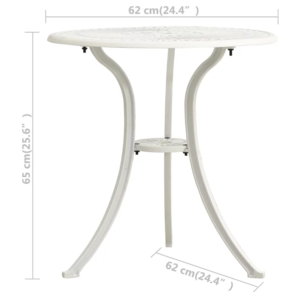 Patio Table White 24.4