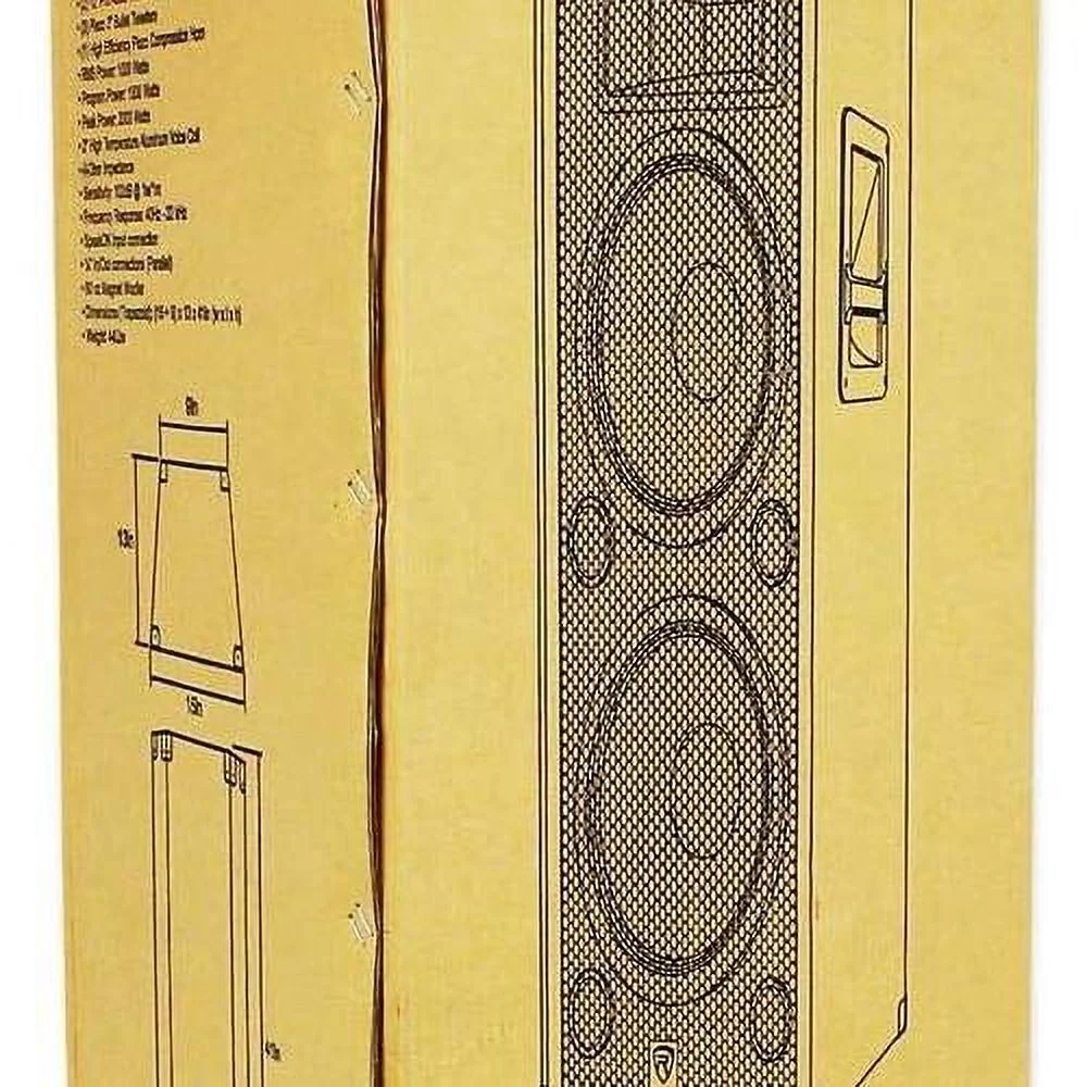 Dual 12” 2000 Watt 3-Way 4-Ohm Passive DJ/Pro Audio PA Ser