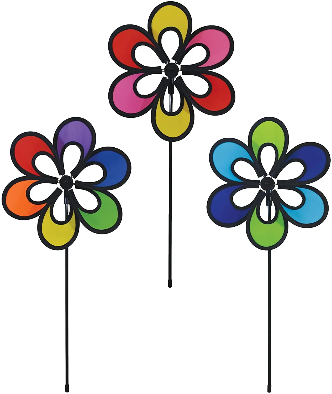 In the Breeze 2678 — 10 inch Windee Wheelz Spinner Assortment (3 Pack) — Outdoor Garden Décor