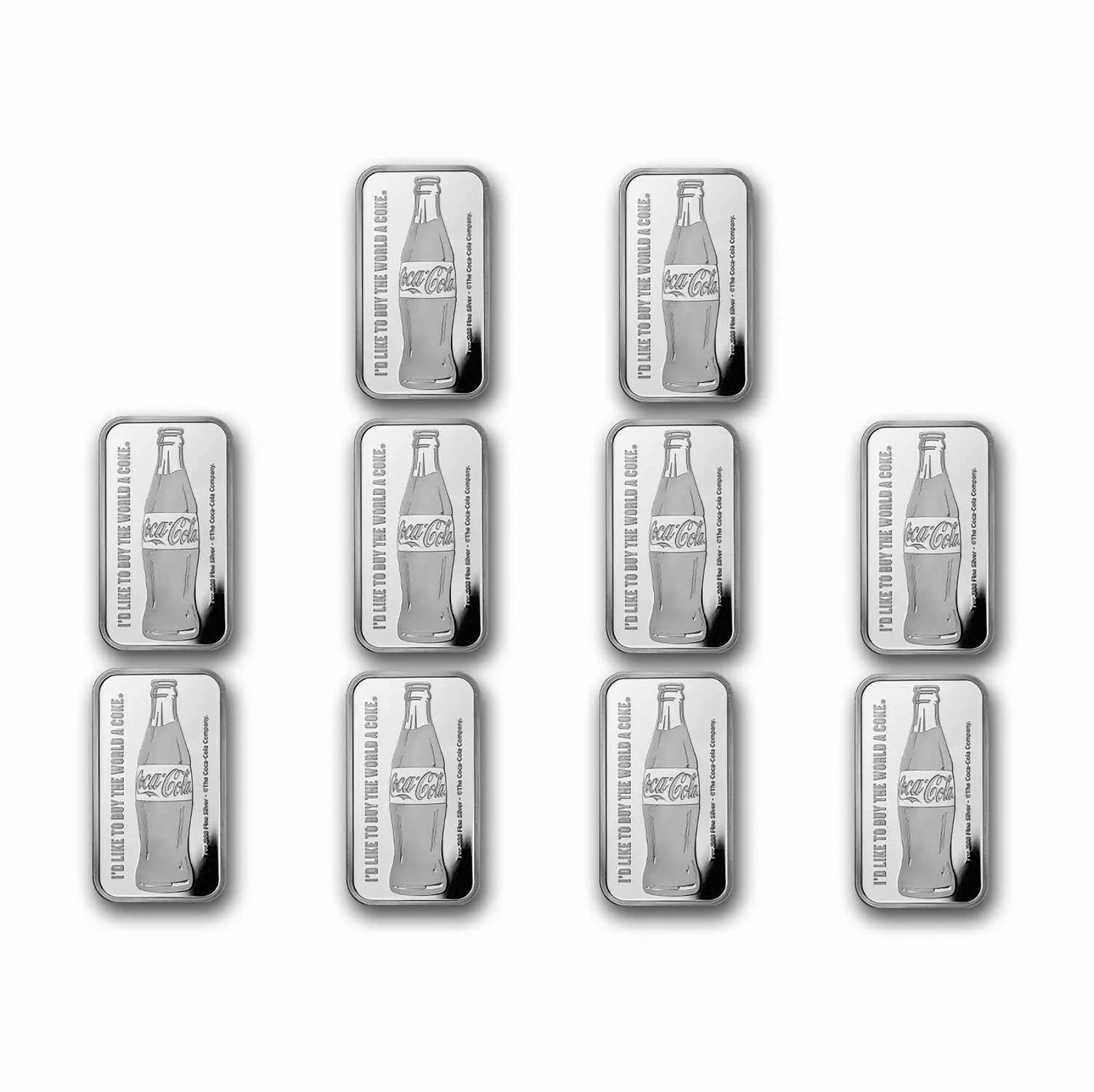 Coca-Cola® 1 oz Silver Struck Bar (Lot of 10) - Walmart