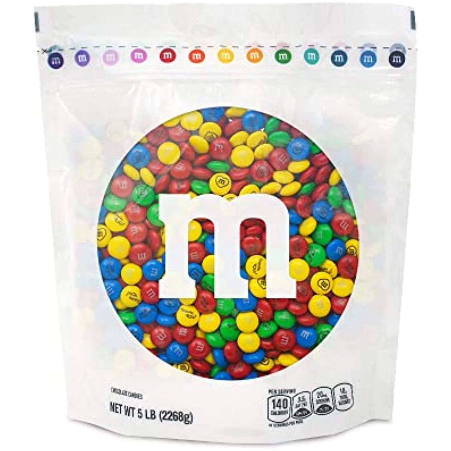 M&Ms Pre-Designed Thank You Milk Chocolate Candy - 5Lbs Of Bulk Candy In Resealable Pack For Thank You Gifts, Candy Buffet, Party Favors, Business Meetings, Client Thank You And Customer Appreciation
