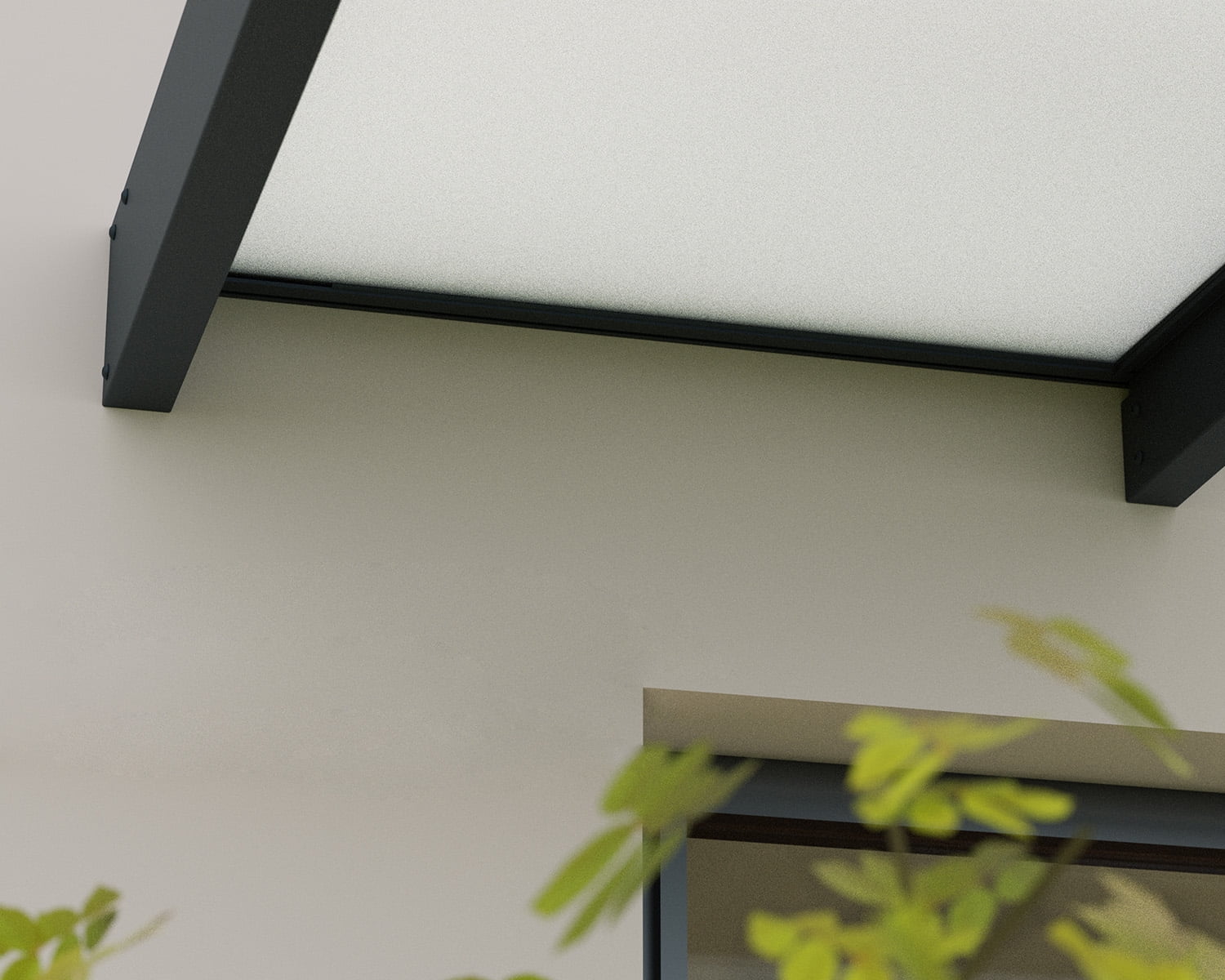 Palram - Canopia Sophia XL 2000 6' x 5' Acrylic Awning - Gray/Mist