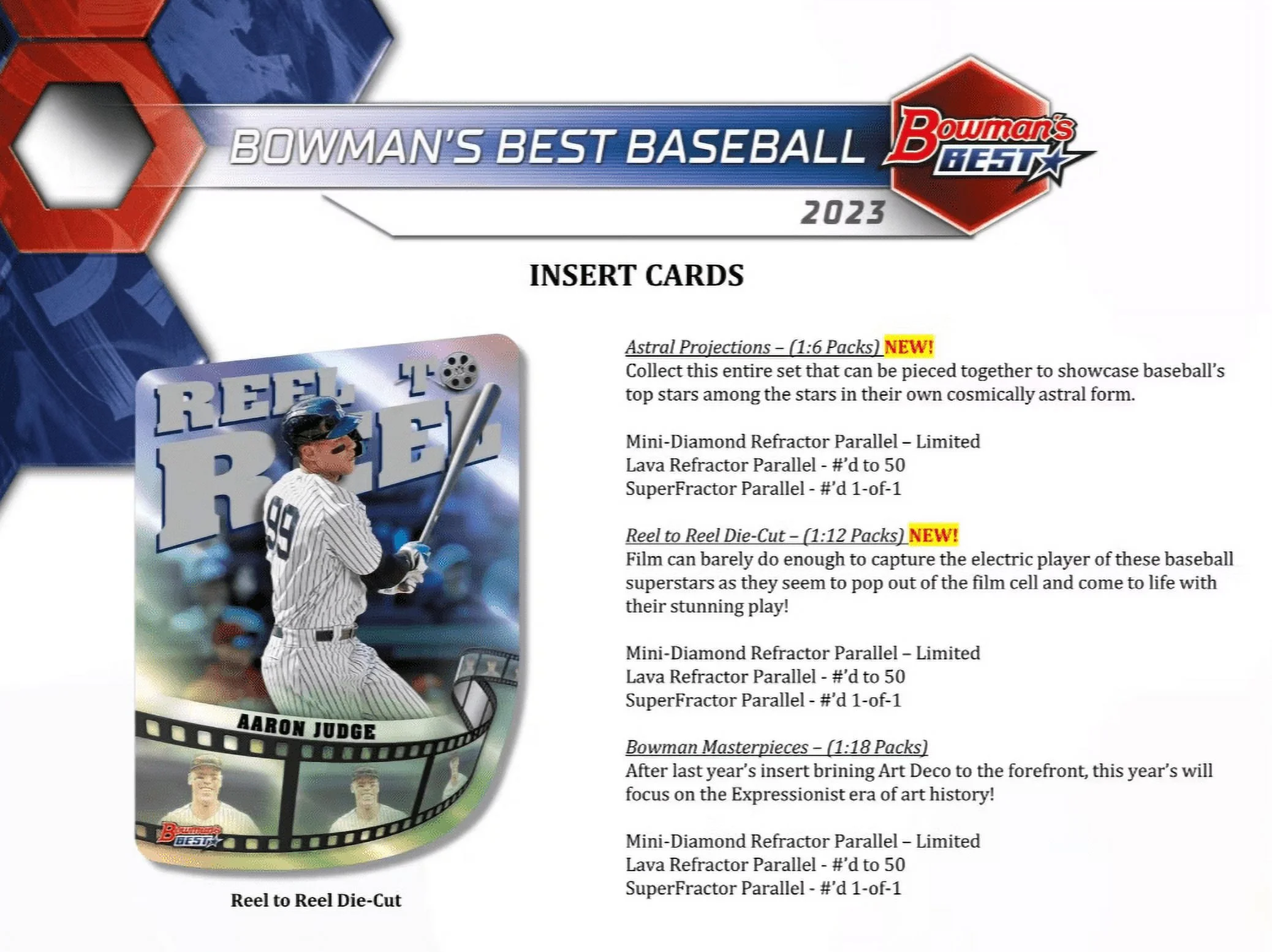 2023 Bowman's Best MLB Baseball Trading Card Hobby Box