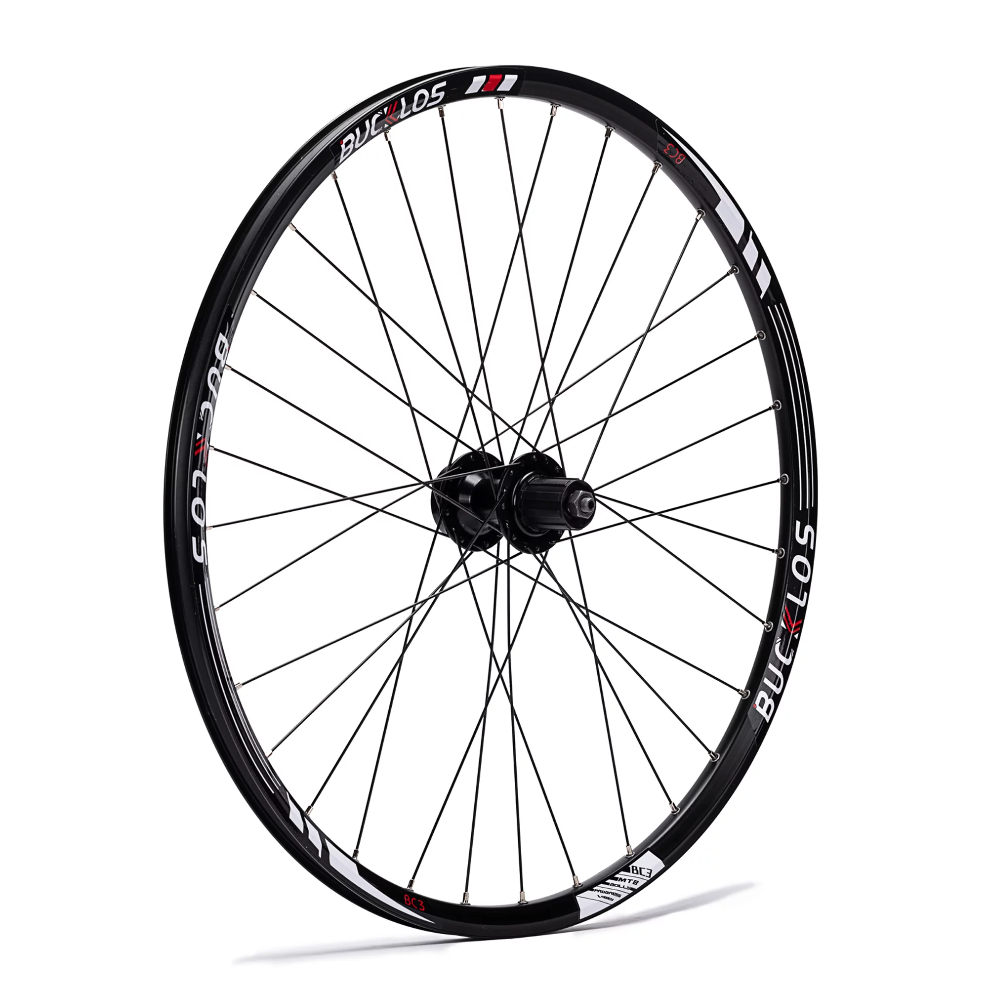 BUCKLOS Mountain Bike Wheelset 26/27.5/29 Inch, Aluminum Rim 32H Disc Brake MTB Wheelset with Rim Strip, Quick Release Front and Rear Wheels Black Bike Wheels, Fit 8-10 Speed Cassette Bicycle Wheelset