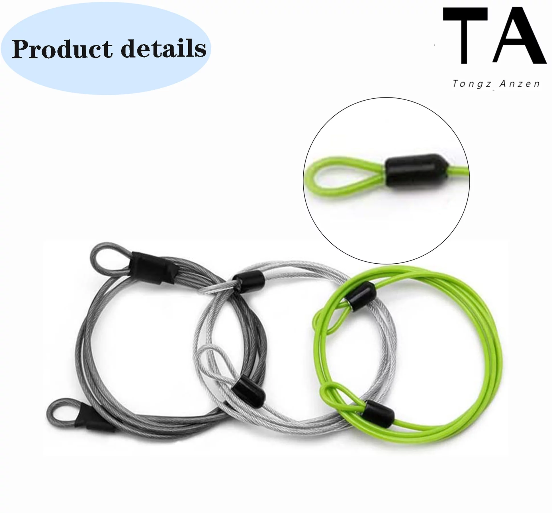 Outdoor Travel Security Loop Cable Lock