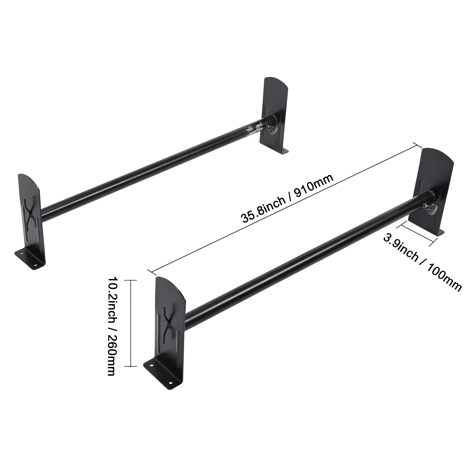 SKYSHALO 2 Bars Van Roof Ladder Rack 500 lbs Adjustable 35.8