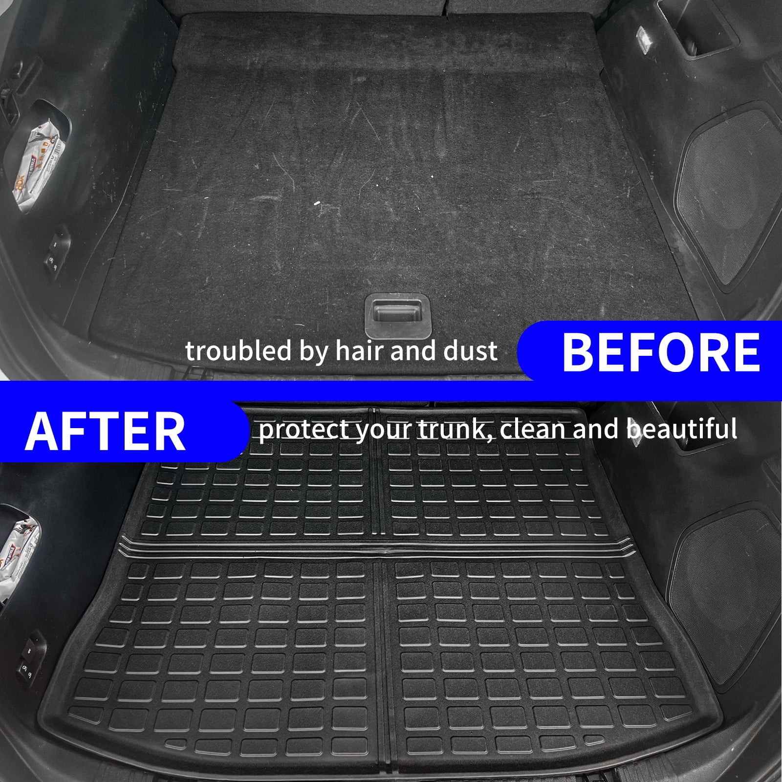 Fit 2015-2024 Ford Edge Cargo Liner Trunk Mat TPE All Weather Trunk Liner 2023 Edge Accessories