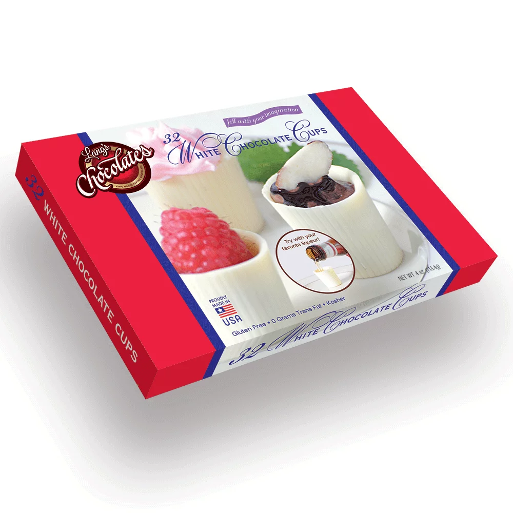 Lang's Chocolates Dark Chocolate Dessert Cups 32 piece box