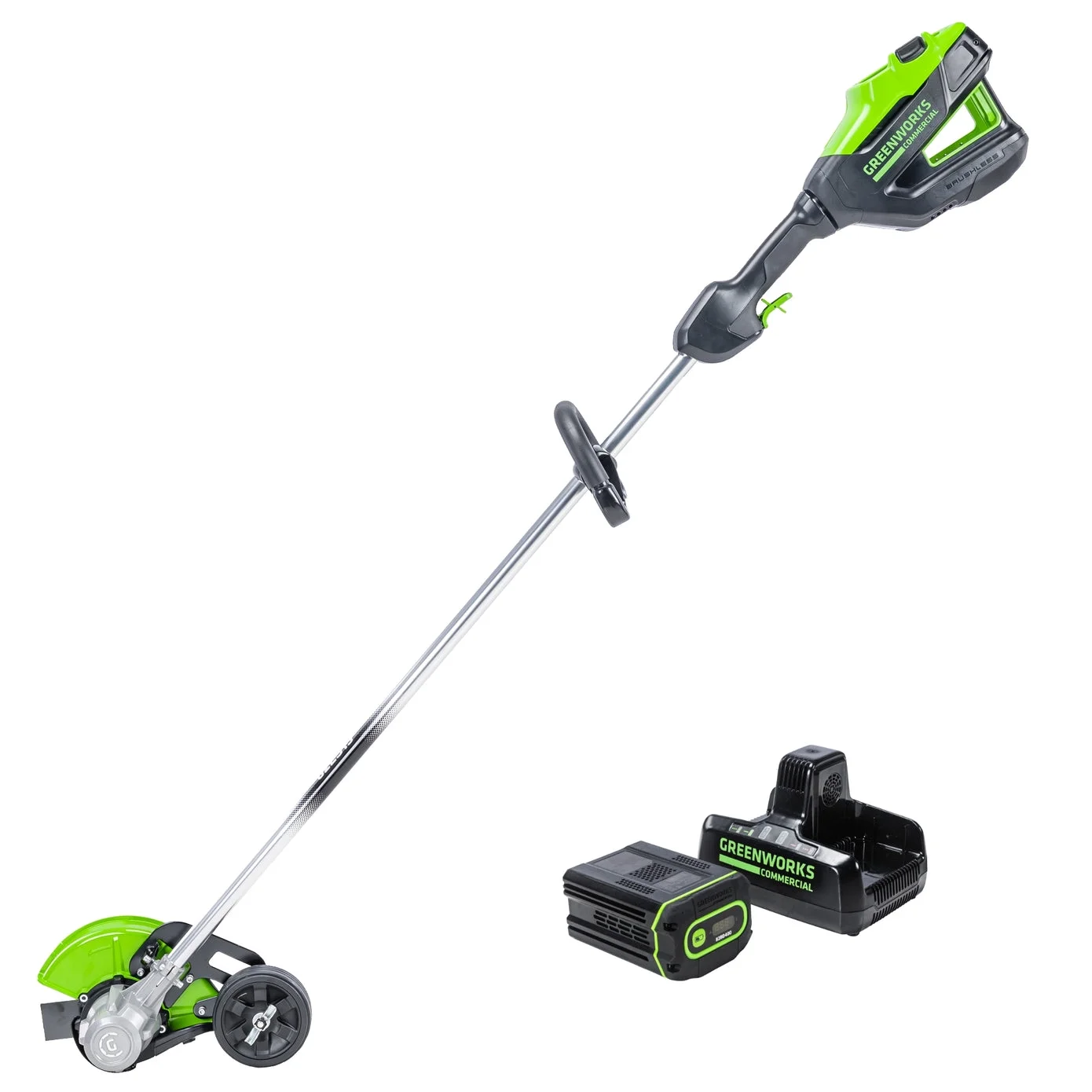 Greenworks 82V Edger Precision Cutting, Powerful Motor, 4Ah Battery, Dual Port Charger (82ES15-4DP)