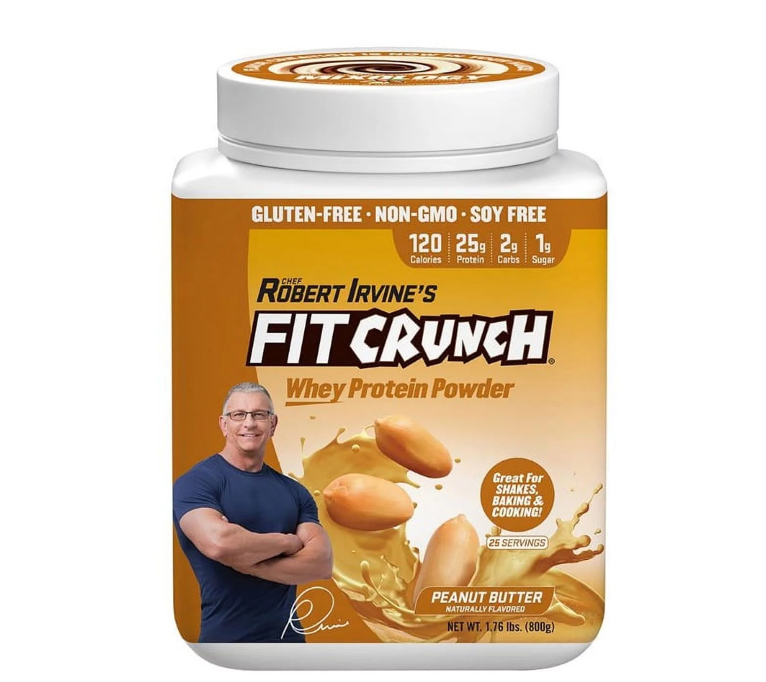 Fit Crunch Peanut Butter Whey Protein Powder, 1.76 lbs.
