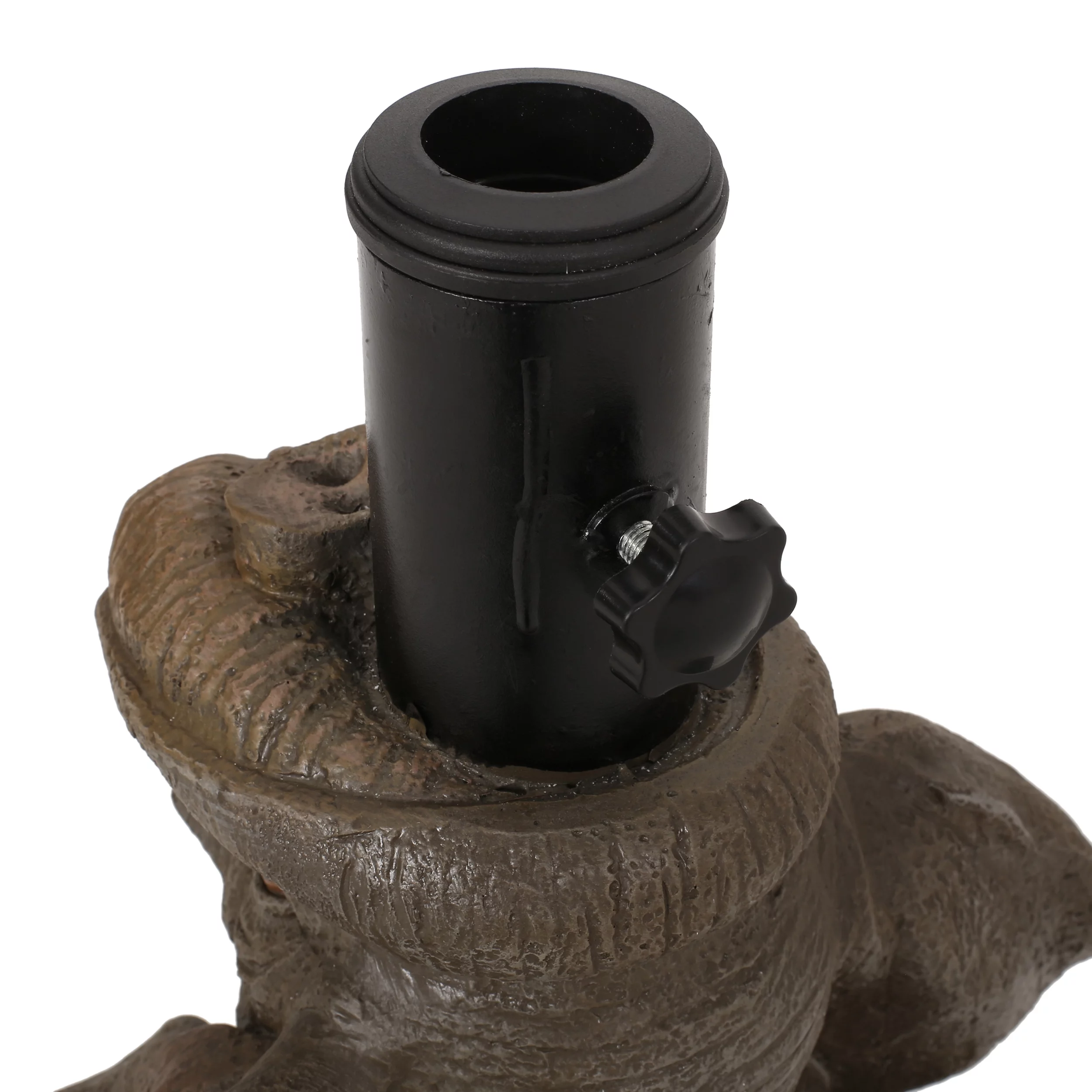 GDF Studio Ariday Elephant Umbrella Base, Gray