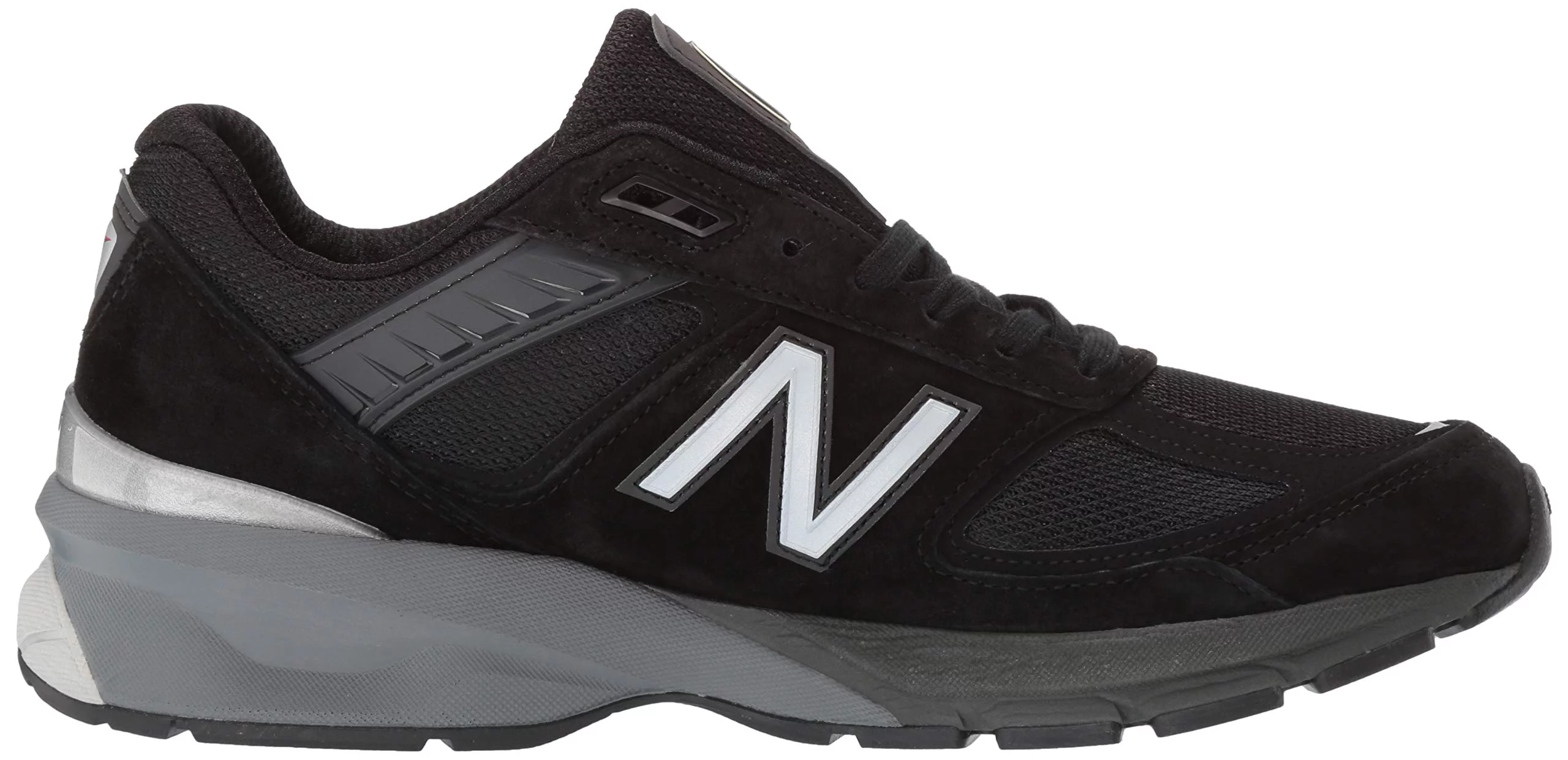 New Balance Narrow Men's 990V5-B Made in USA Sneaker 990BK5 990GL5 990NV5 (12 Narrow US Men, Black/Silver)