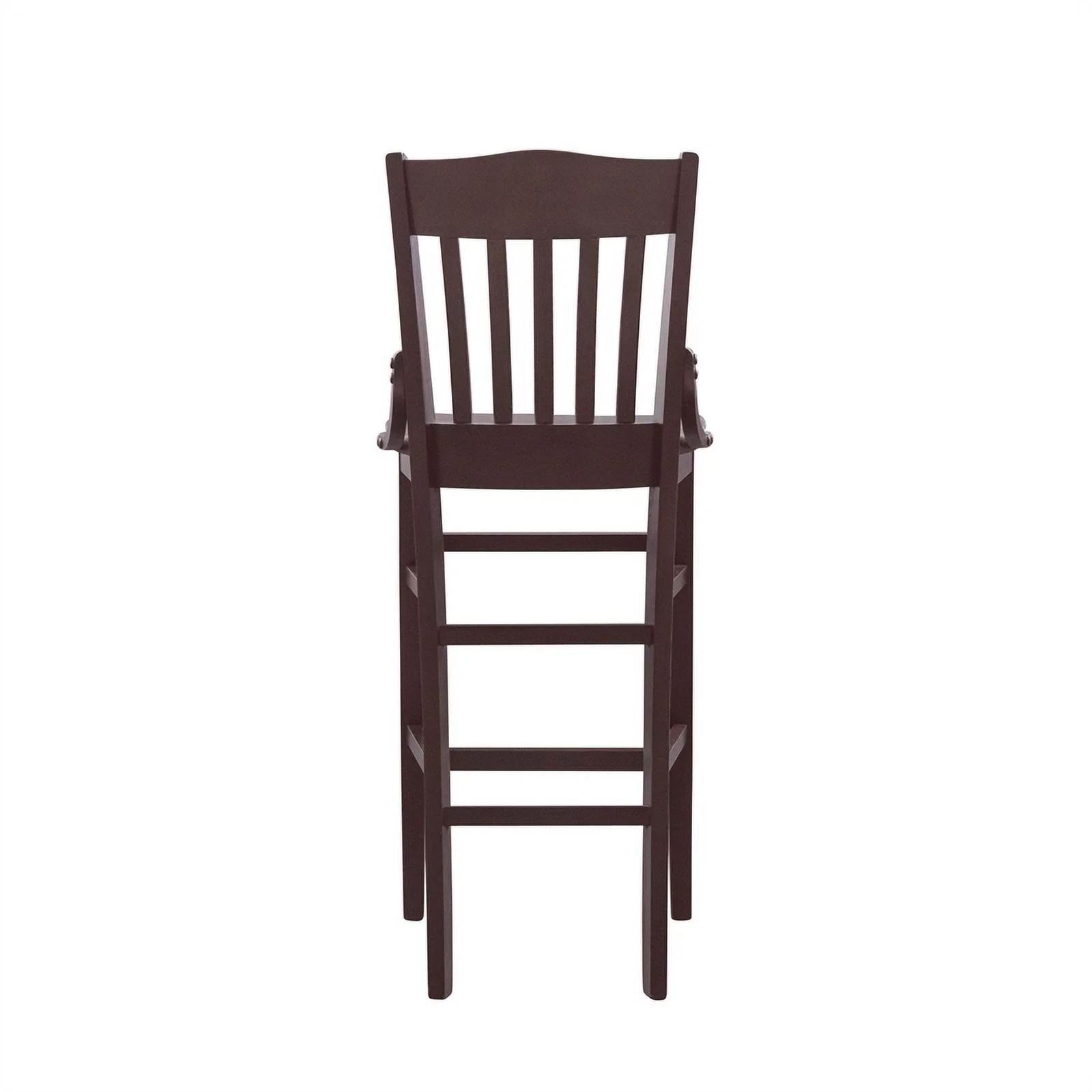 Linon Jasper Wood Commercial Grade Set of Two Barstools in Brown