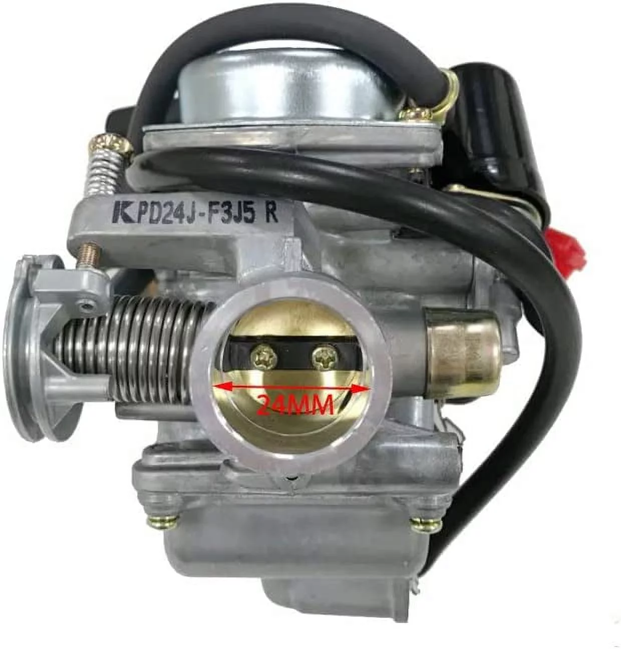 24mm Carburetor with Electric Choke for GY6 4 Stroke 125cc 150cc ATV Go Kart Moped Scooter Kazuma TaoTao Roketa JCL Baja Sunl Free Gas Filter