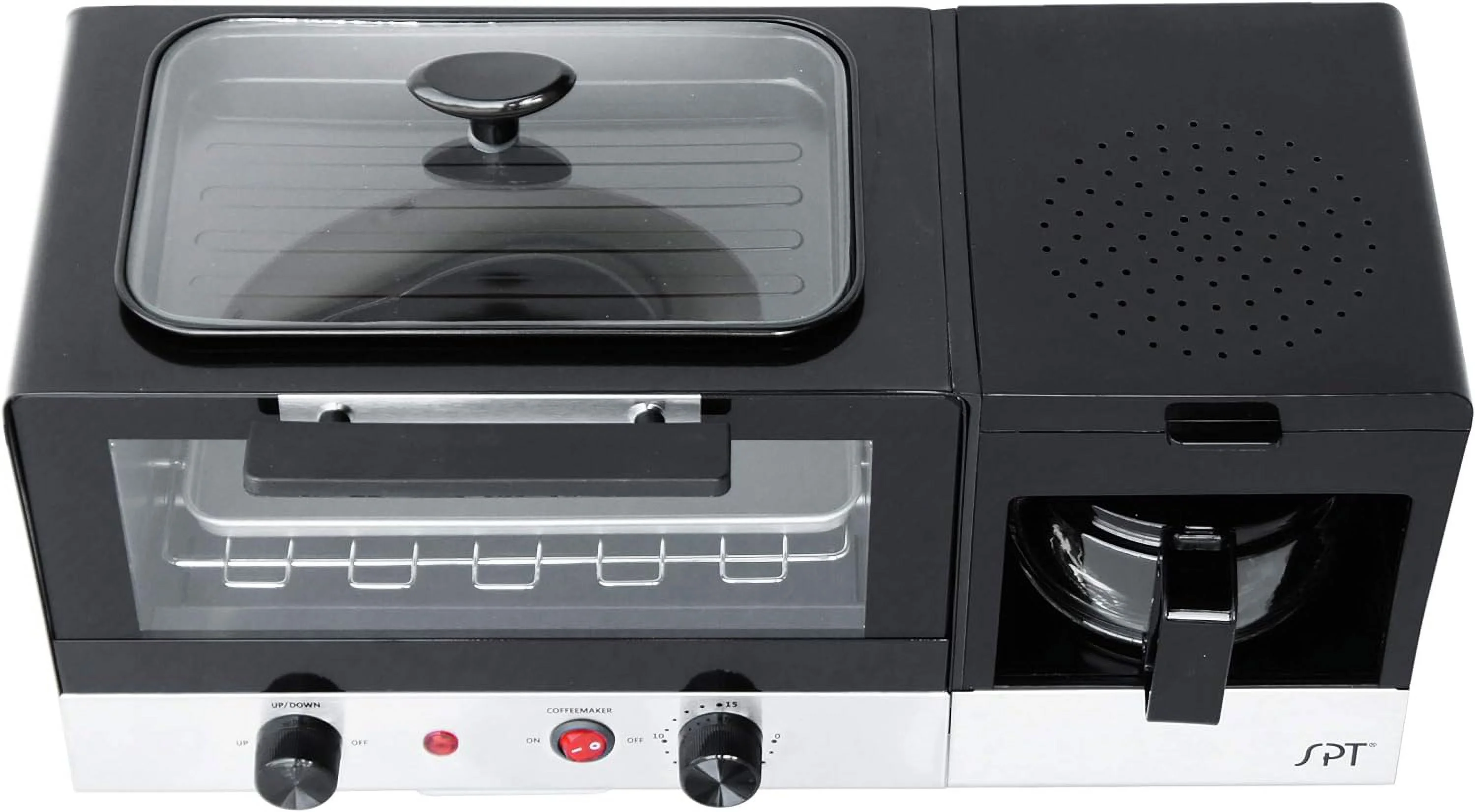 3-In-1 Breakfast Maker In Stainless Steel & Black,18.5W X 8.75D X 11.25H Inches