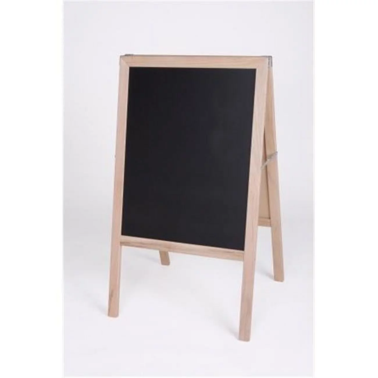 312BB Marquee Easel - Natural Hardwood, Two Black Chalkboards