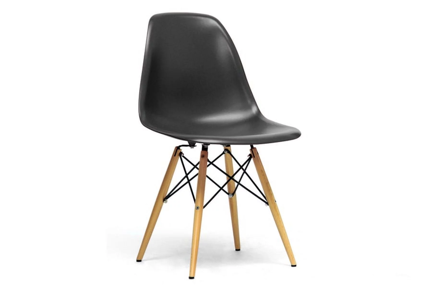 Azzo Shell Dining Chair in Black (Set of 2)