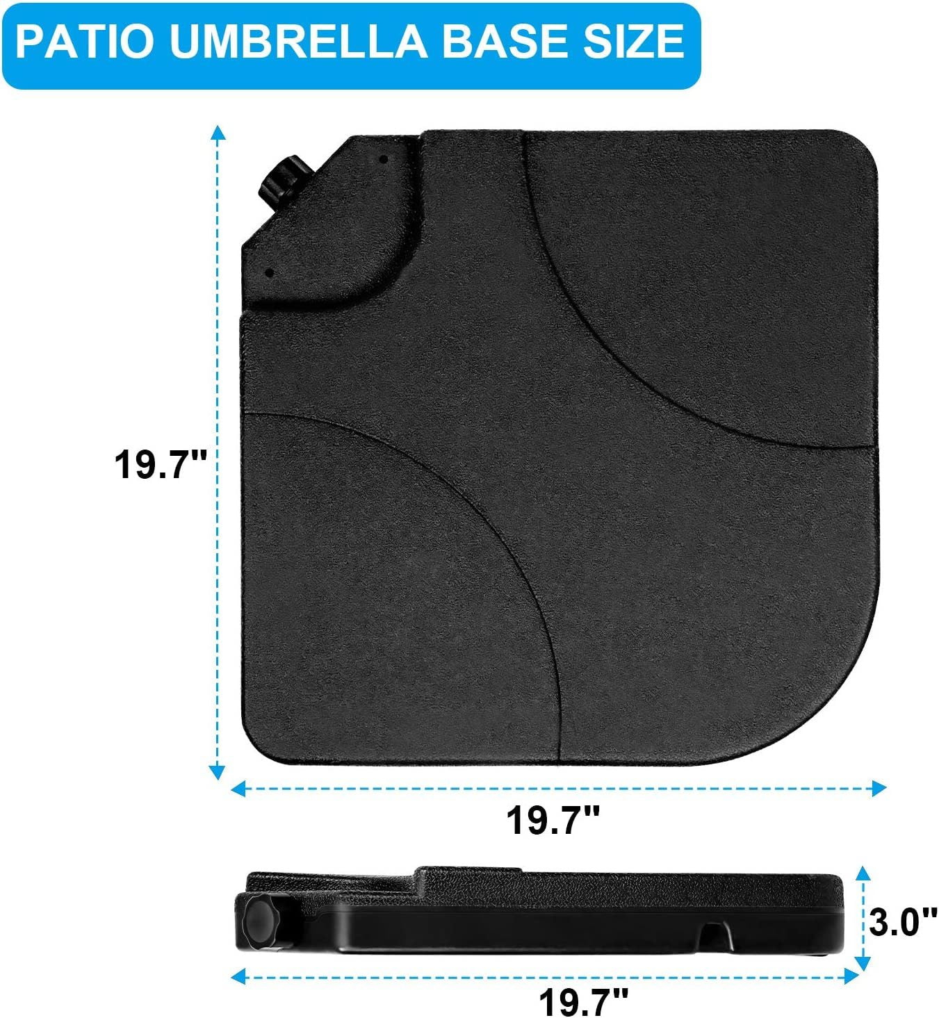 Heavy-Duty Cantilever Offset Umbrella Stand Weight Set - 4pcs - 20.28 - Secure your umbrella with style and ease!