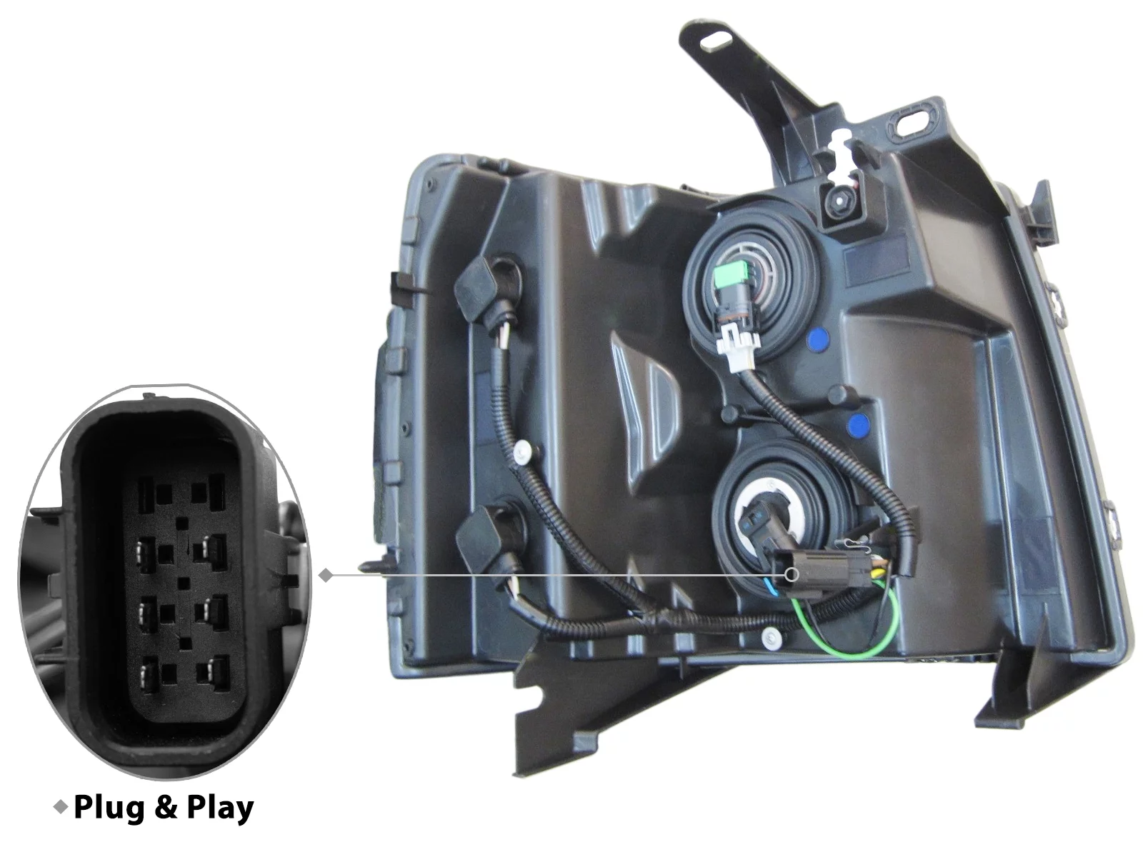 APA Replacement Head Lamp for 2007 - 2014 Silverado 1500 2500HD 3500HD Driver Left Side GM2502280C