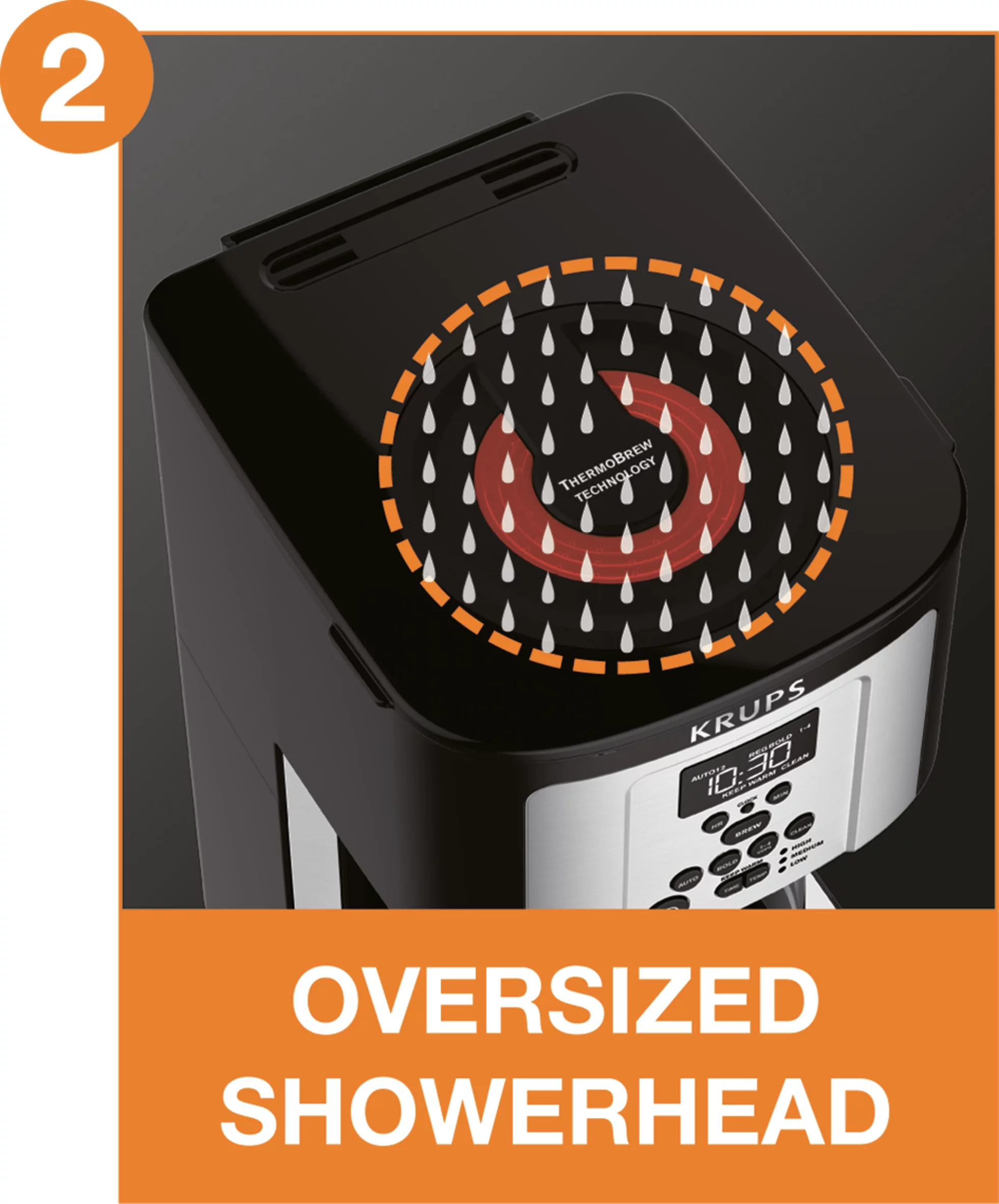 Krups Ec324 14-Cup Thermobrew Programmable Coffee Maker with Thermobrew Technology