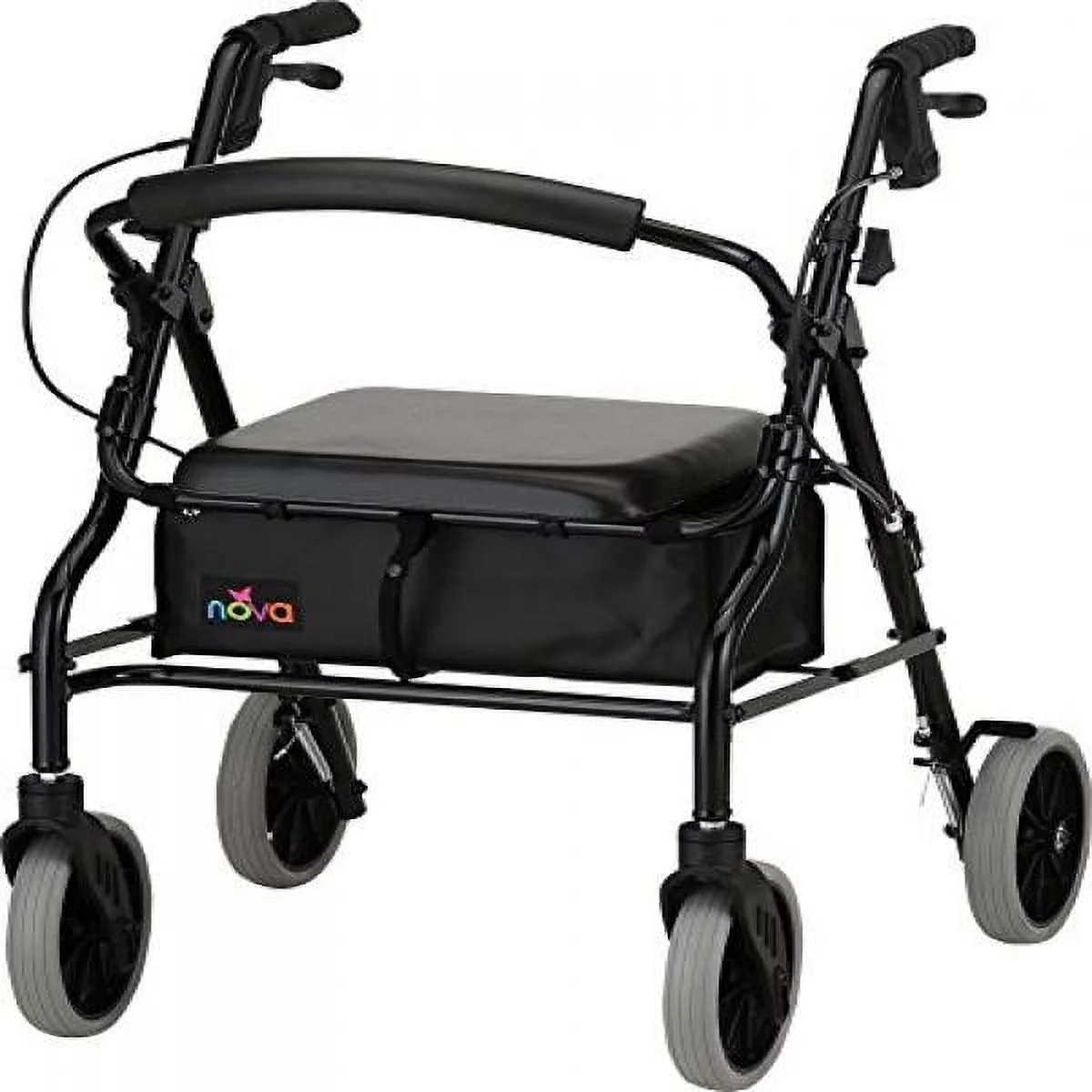 NOVA Medical Products 20 Zoom Rolling Walker, Black