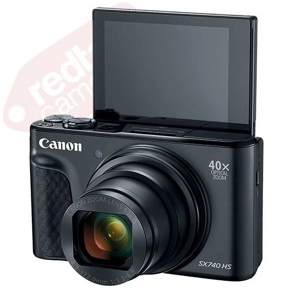 Canon PowerShot SX740 20.3MP Digital Camera Black+ 32GB Deluxe Accessory Package