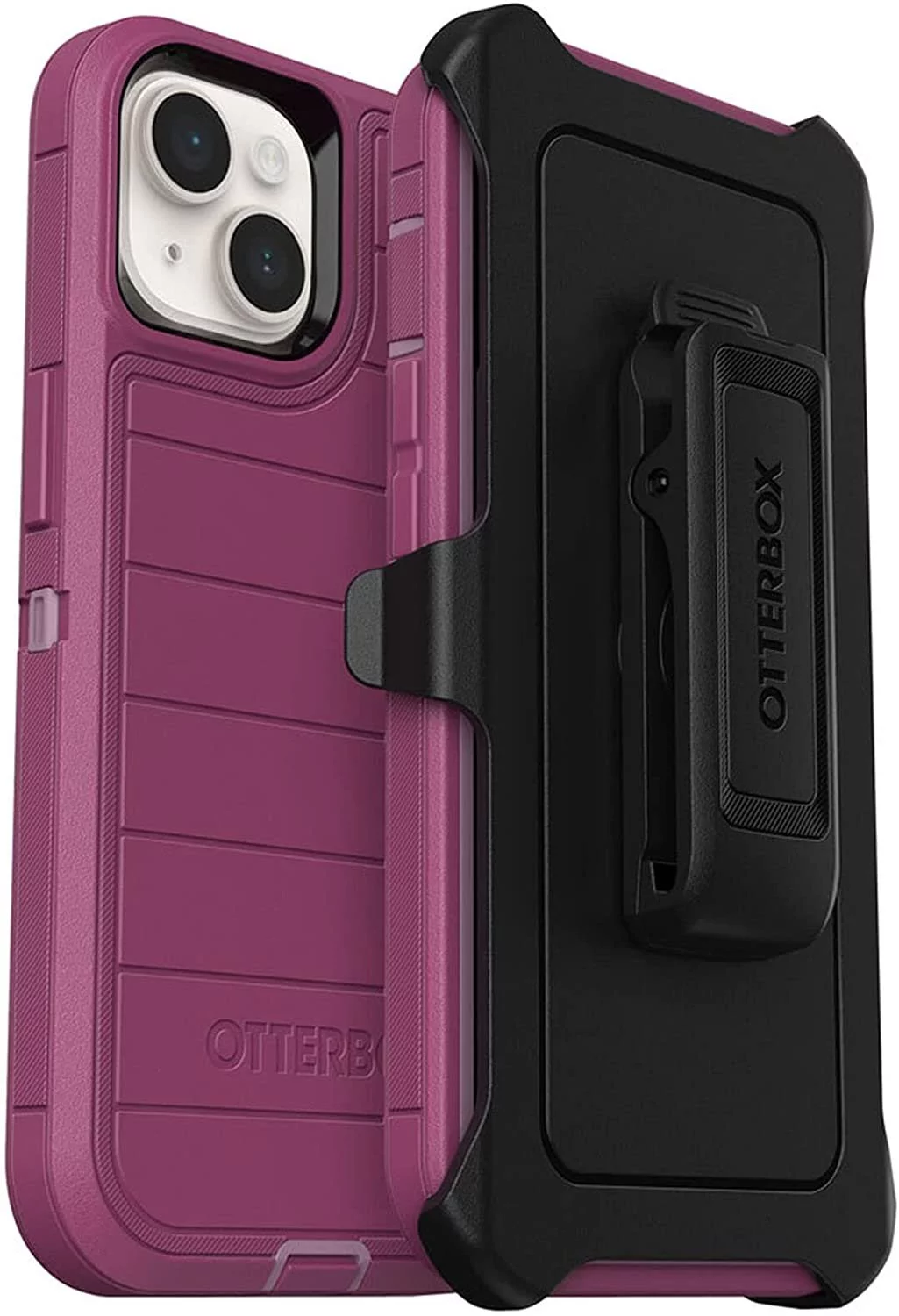 OtterBox Defender Series Screenless Edition Case for iPhone 14 & iPhone 13 Only - Holster Clip Included - Microbial Defense Protection - Non-Retail Packaging - Morning Sky Pink