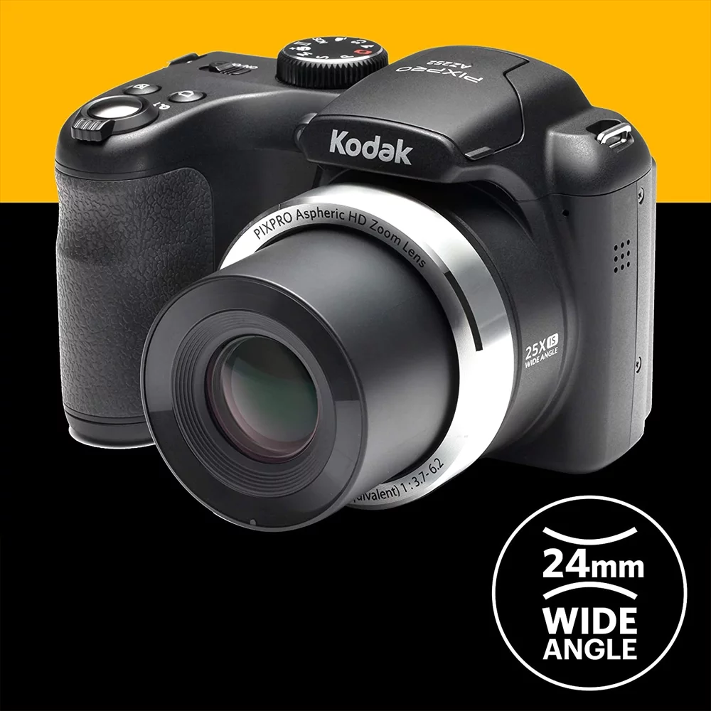 Kodak AZ252-BK PIXPRO Astro Zoom 16MP Digital Camera 25x Optical Zoom 3 inch LCD Black Bundle